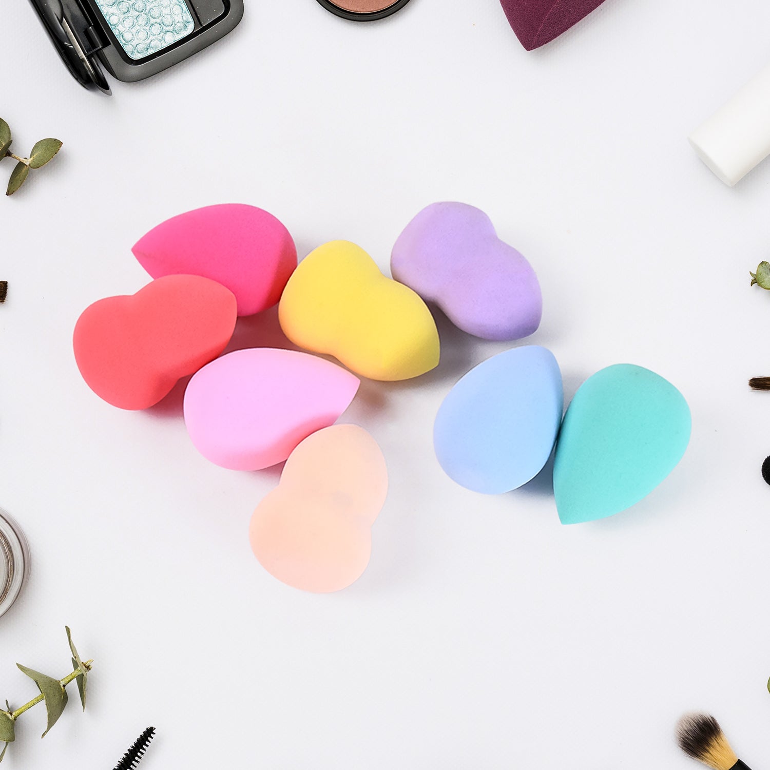 Makeup Beauty Powder Puff (8 Pcs Set / With Case / Mix Color) - Shivani Jaswal Makeup Beauty Powder Puff (8 Pcs Set / With Case / Mix Color)