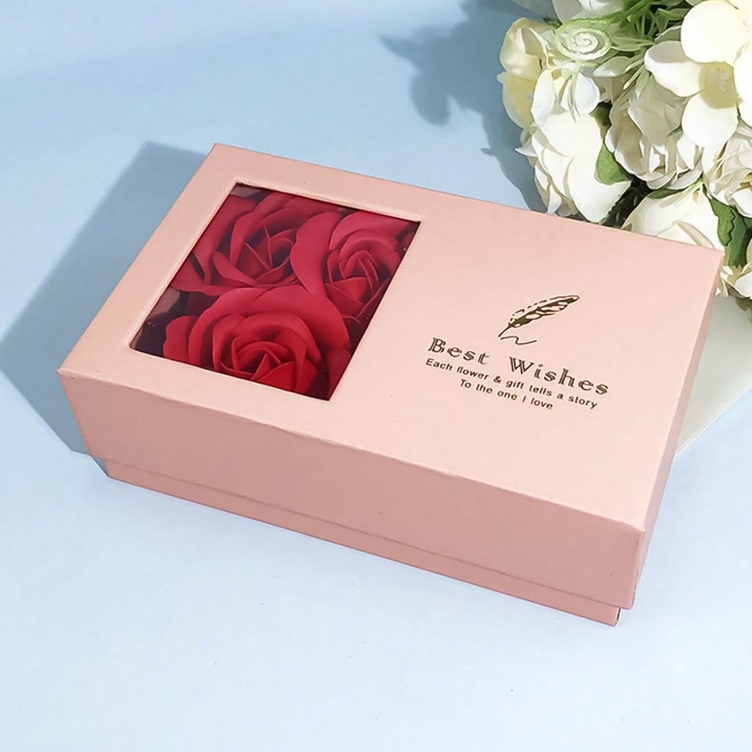 Jewellery Gift Box with Lids & Roses Packaging Box with 6 Roses (1 Set) - Shivani Jaswal Jewellery Gift Box with Lids & Roses Packaging Box with 6 Roses (1 Set)