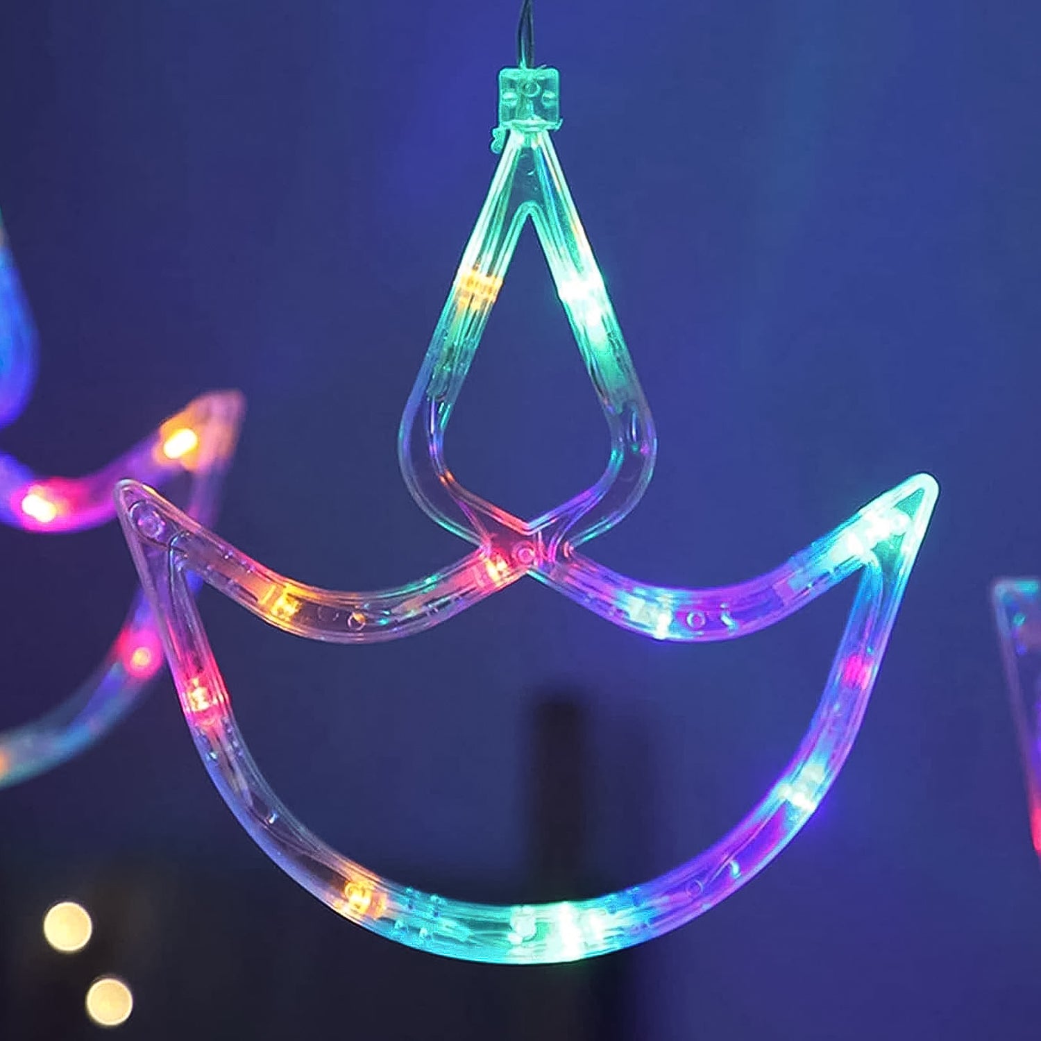 Multicolor 12 Diya Curtain String Lights, Window Curtain Lights with 8 Flashing Modes Decoration Light (Multi Color) - Shivani Jaswal Multicolor 12 Diya Curtain String Lights, Window Curtain Lights with 8 Flashing Modes Decoration Light (Multi Color)