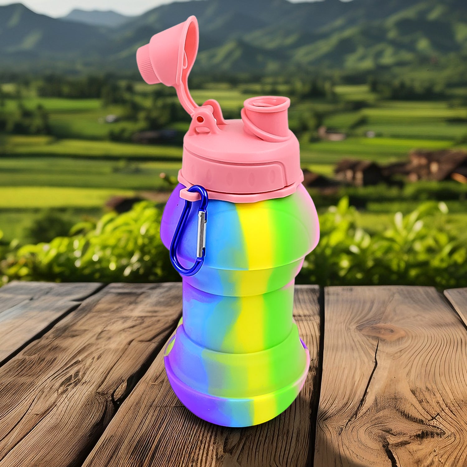 Flexible Collapsible Silicone Sports Water Bottle (260 ML / 20 CM Folding) - Shivani Jaswal Flexible Collapsible Silicone Sports Water Bottle (260 ML / 20 CM Folding)
