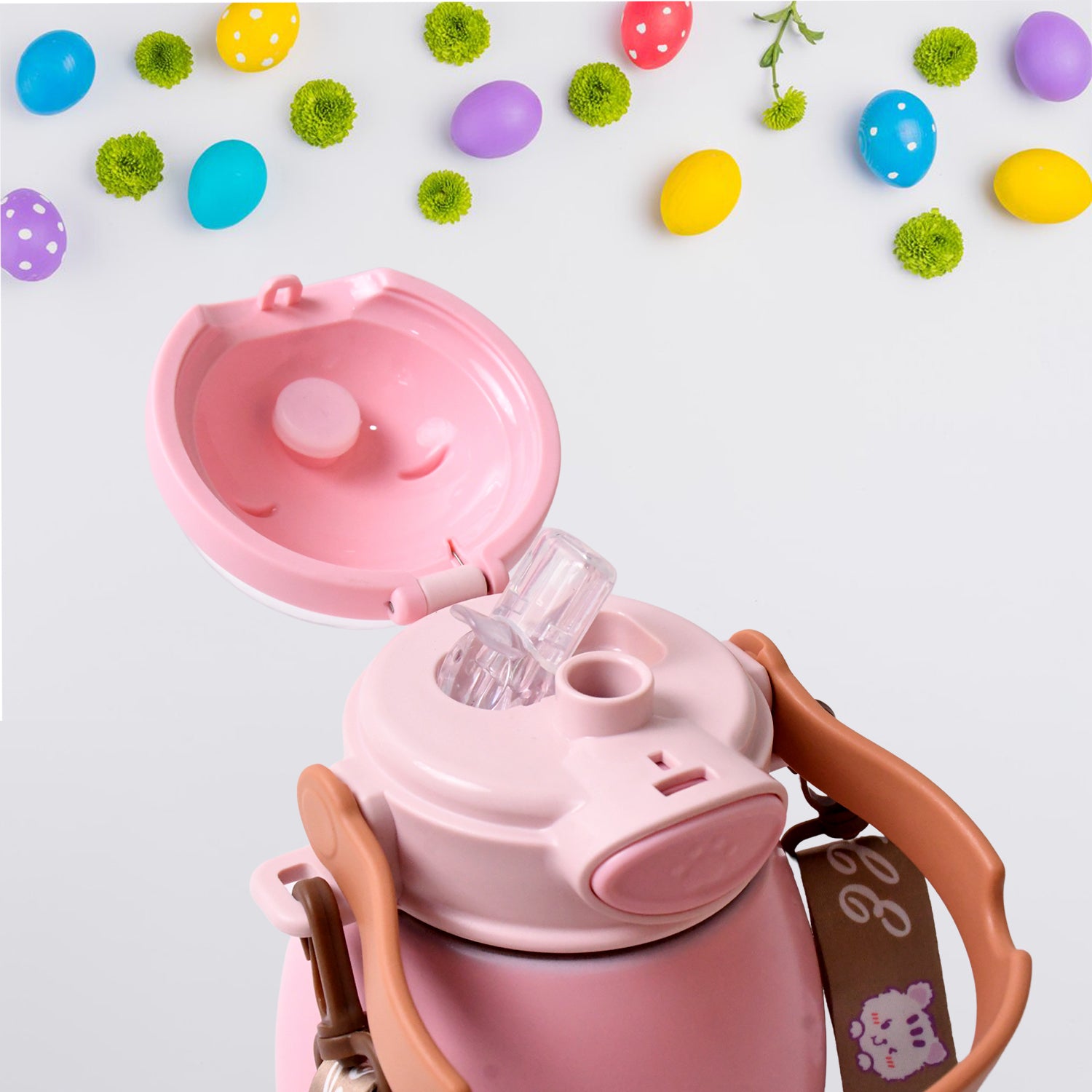 Stainless Steel Kitten / Bottle Vacuum Insulated Cup With Handle & Strap (700 ML) - Shivani Jaswal Stainless Steel Kitten / Bottle Vacuum Insulated Cup With Handle & Strap (700 ML)