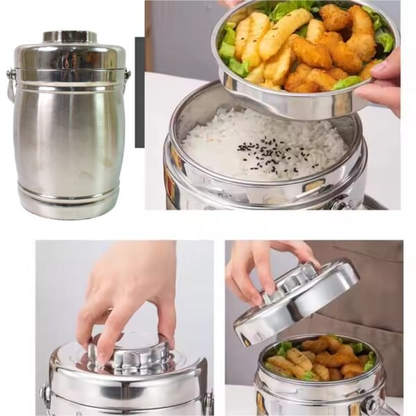 Stainless Steel Lunch Box, Insulated Lunch Box Double Vacuumâ€‘Layer (2.2 Ltr.)