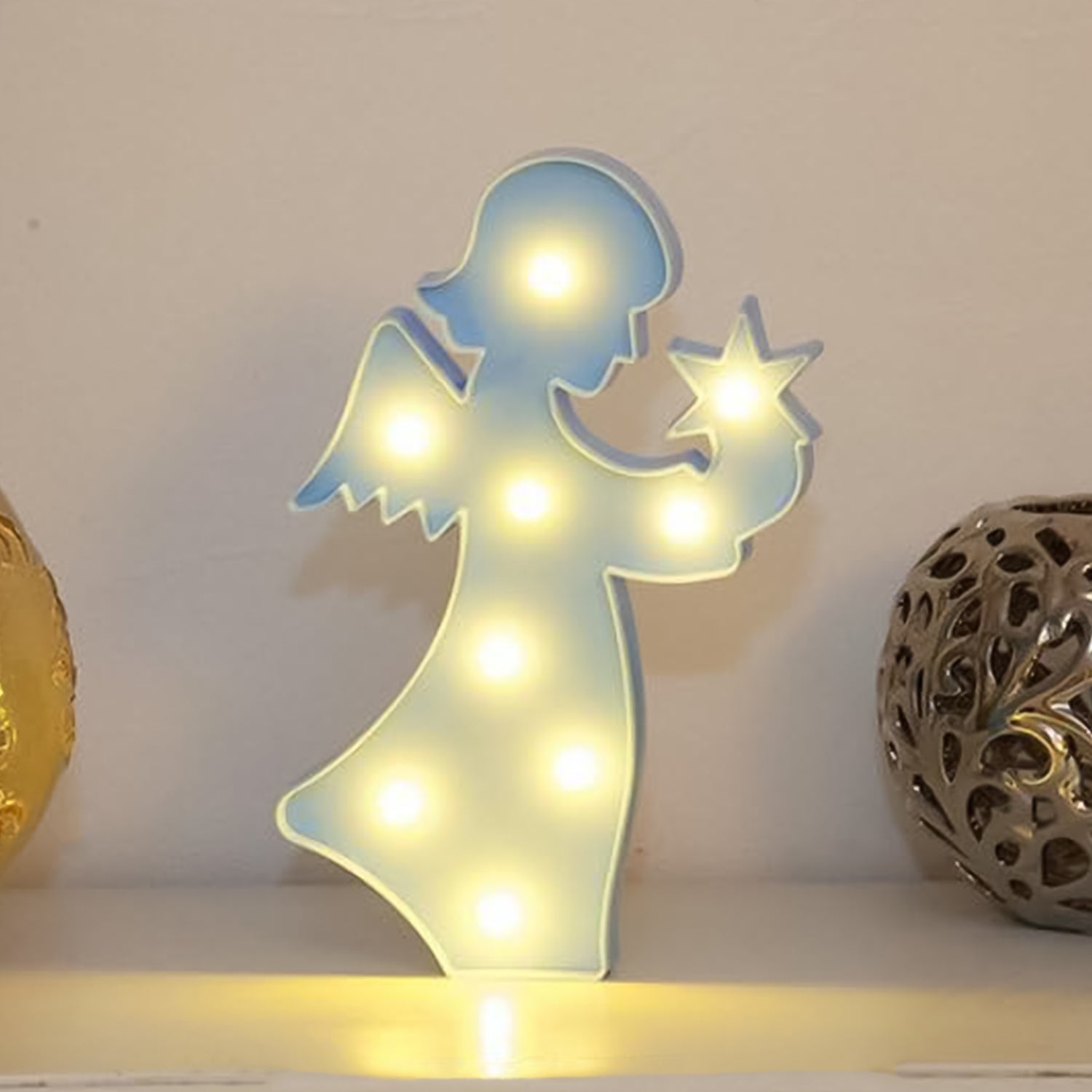 LED Angel Shape Night Light Desk Lamp (1 Pc / Battery Not Included) - Shivani Jaswal LED Angel Shape Night Light Desk Lamp (1 Pc / Battery Not Included)