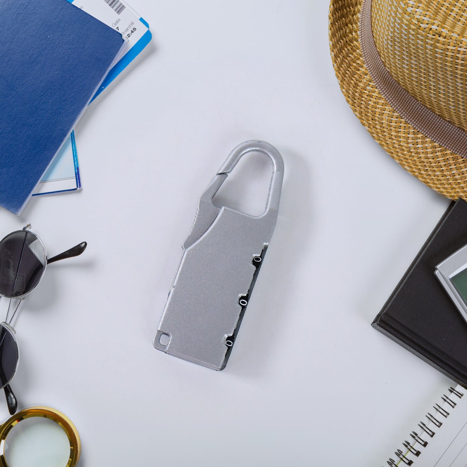 Silver Tone Motorcycle Bike Helmet Lock Portable 3 Digit Security Resettable Lock Anti-Theft Luggage Lock - Shivani Jaswal Silver Tone Motorcycle Bike Helmet Lock Portable 3 Digit Security Resettable Lock Anti-Theft Luggage Lock