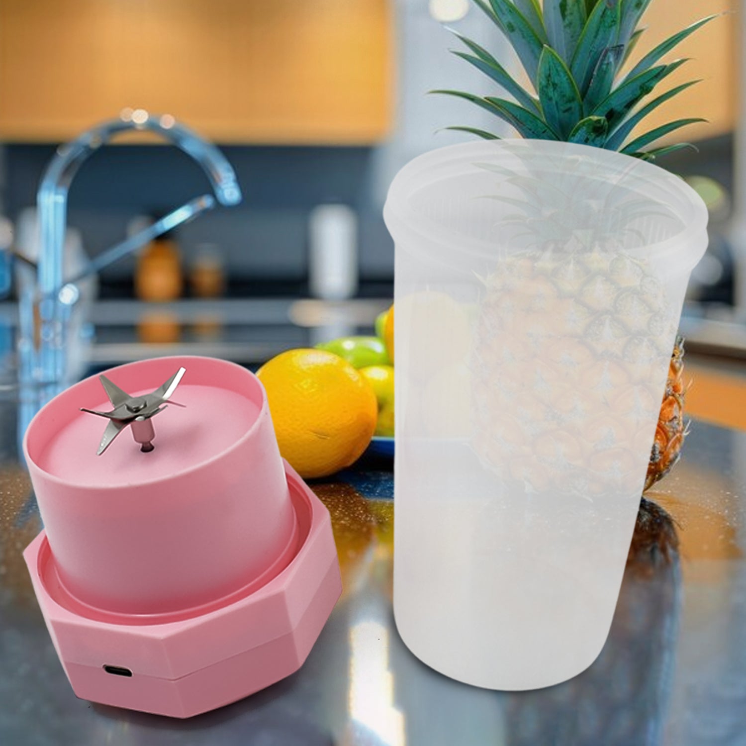 Portable Multifunctional Electric Juicer Cup, USB Juice Maker 6 blade (350 ML) - Shivani Jaswal Portable Multifunctional Electric Juicer Cup, USB Juice Maker 6 blade (350 ML)