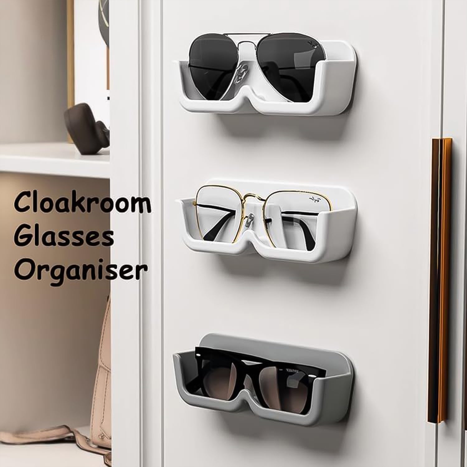 Wall Mounted Sunglasses Holder (4 Pcs Set) - Shivani Jaswal Wall Mounted Sunglasses Holder (4 Pcs Set)