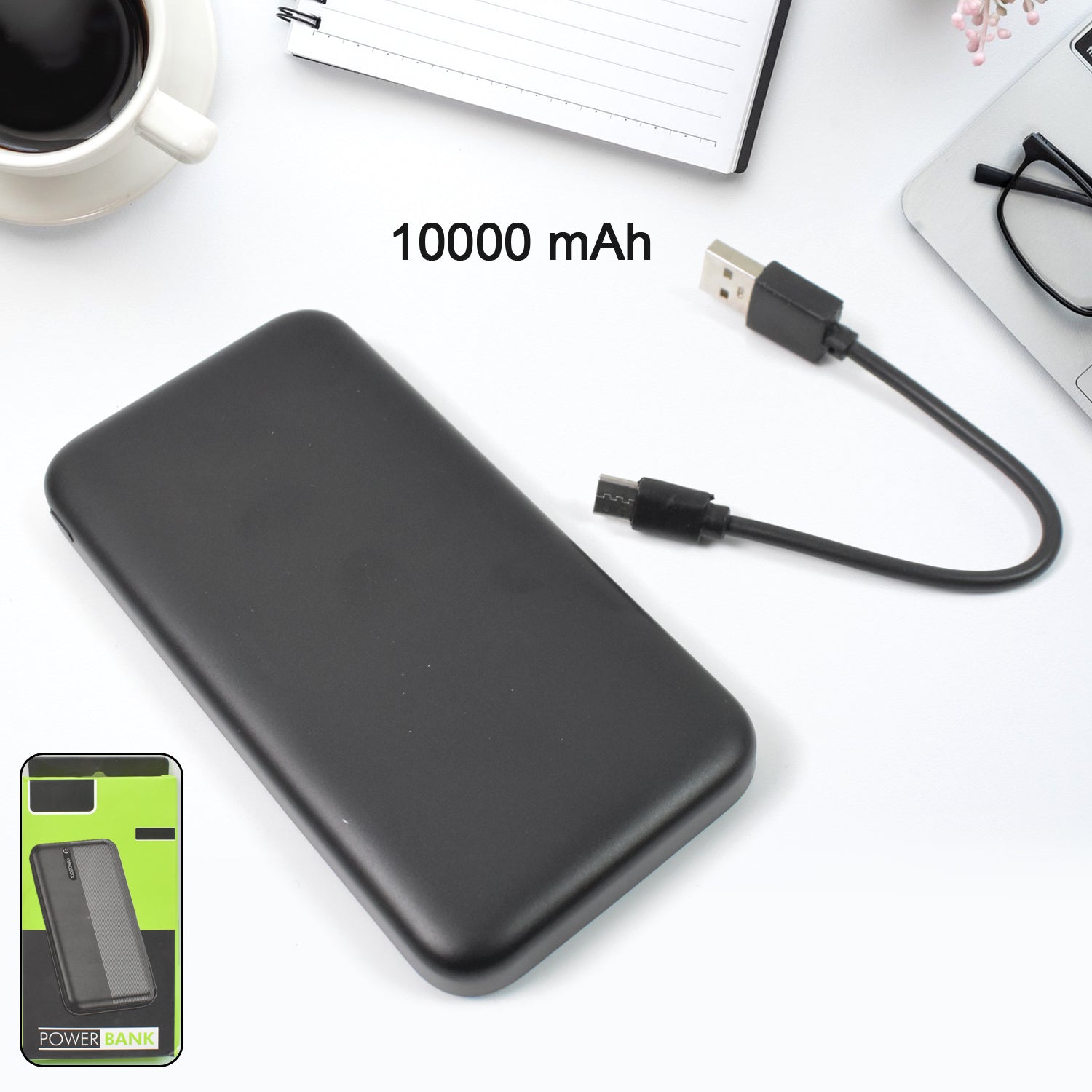 Lithium-Polymer, 2 USB Output, Power Bank, 10000mAh (1 Pc) - Shivani Jaswal Lithium-Polymer, 2 USB Output, Power Bank, 10000mAh (1 Pc)