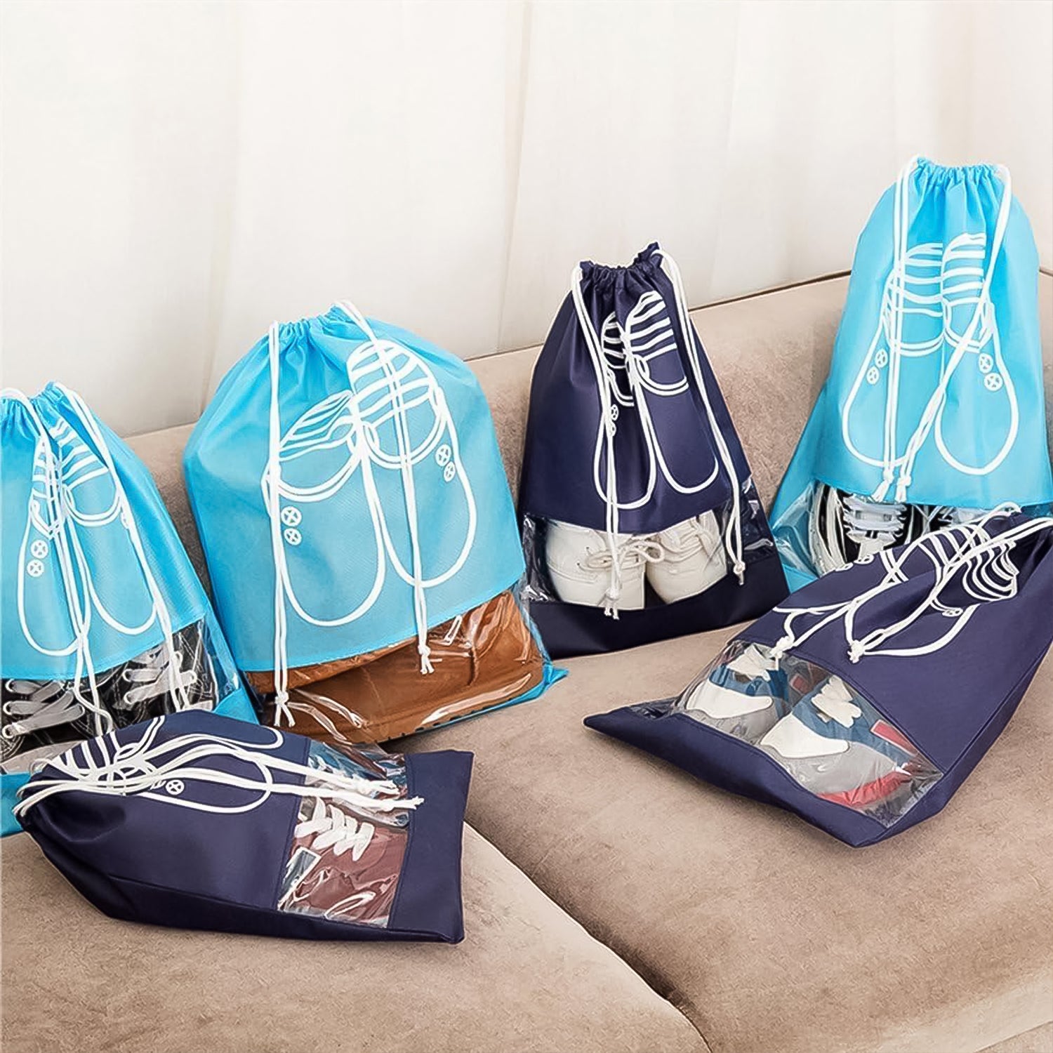 Shoes Storage Bag Closet Organizer Non-Woven Travel Portable Bag (1 Pc / ) - Shivani Jaswal Shoes Storage Bag Closet Organizer Non-Woven Travel Portable Bag (1 Pc / )