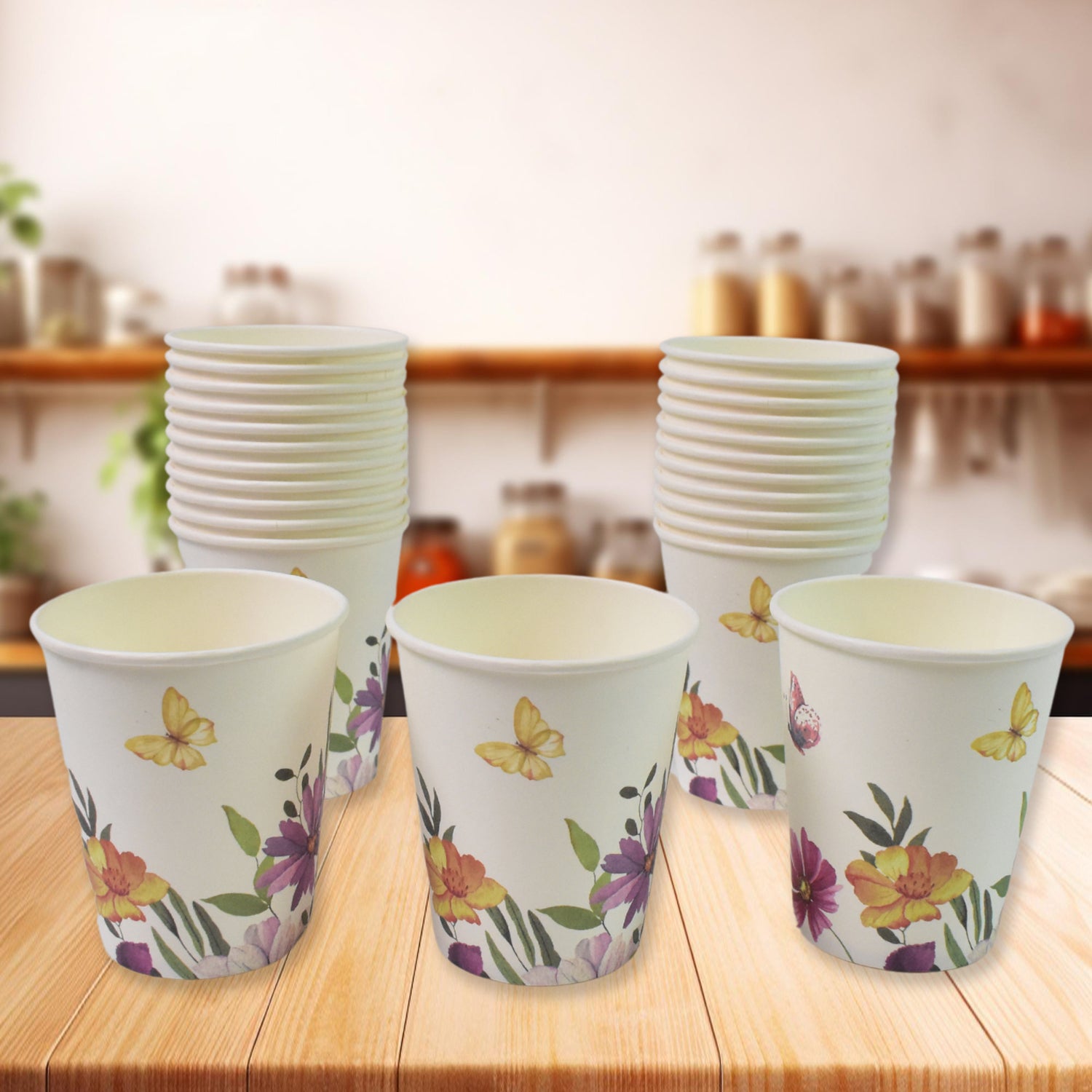 Disposable Paper Cups, Disposable Tea, Coffee Cups (24 Pcs Set / Mix Color & Design) - Shivani Jaswal Disposable Paper Cups, Disposable Tea, Coffee Cups (24 Pcs Set / Mix Color & Design)