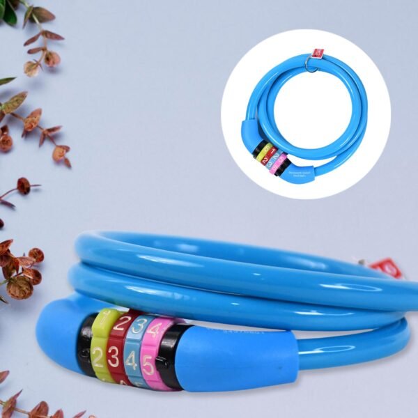 Bike Lock Cable Resettable Cable Lock - Self Coiling 4 Digit Combination Bike Lock