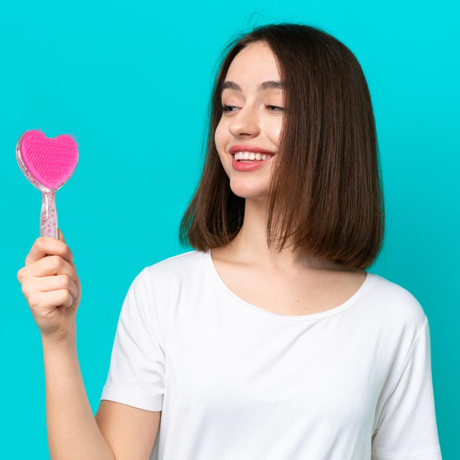 Heart Shape Hair Brush Massage Shower Comb (1 Pc), Hair accessories - Shivani Jaswal Heart Shape Hair Brush Massage Shower Comb (1 Pc), Hair accessories