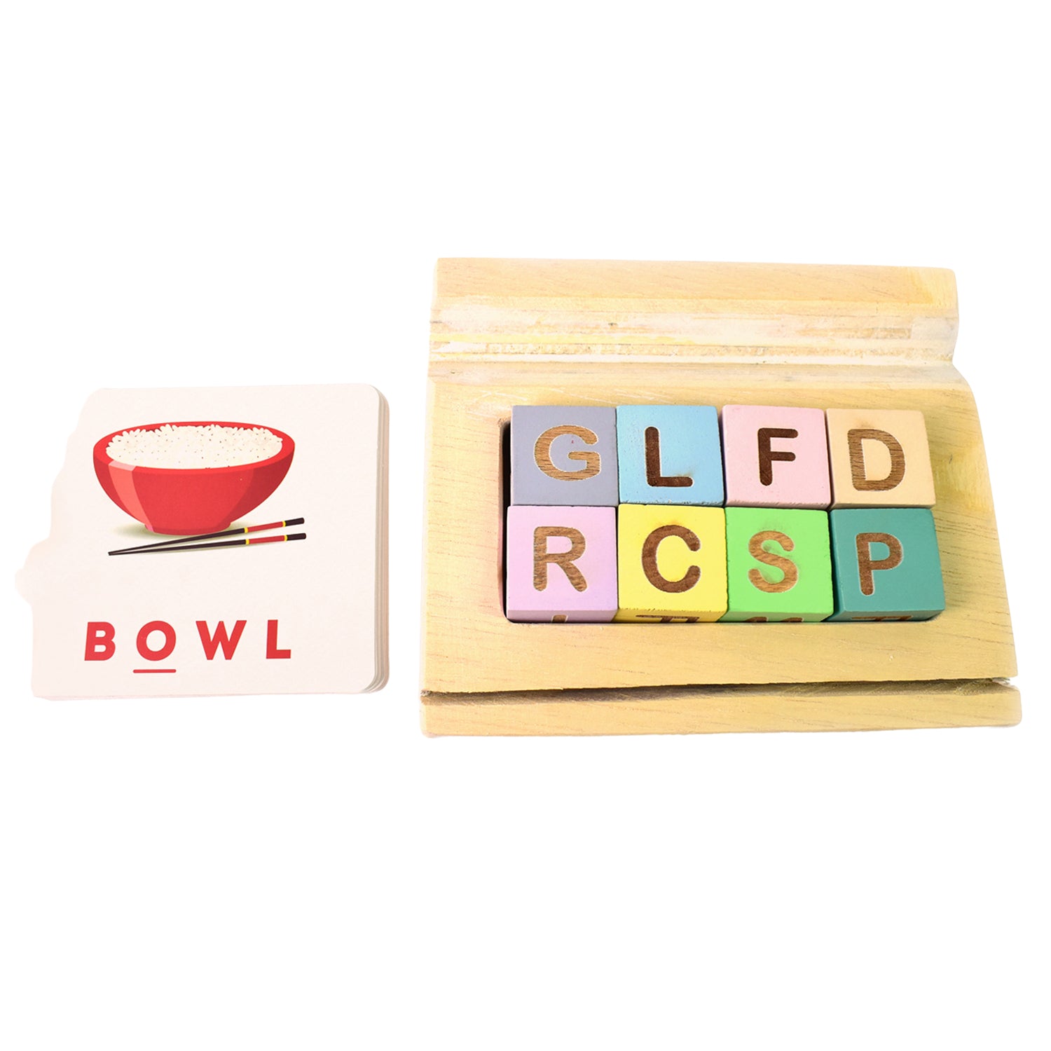Alphabet Puzzle Spelling & Reading Words (26 Flash Cards & 8 WoodenBlock) - Shivani Jaswal Alphabet Puzzle Spelling & Reading Words (26 Flash Cards & 8 WoodenBlock)