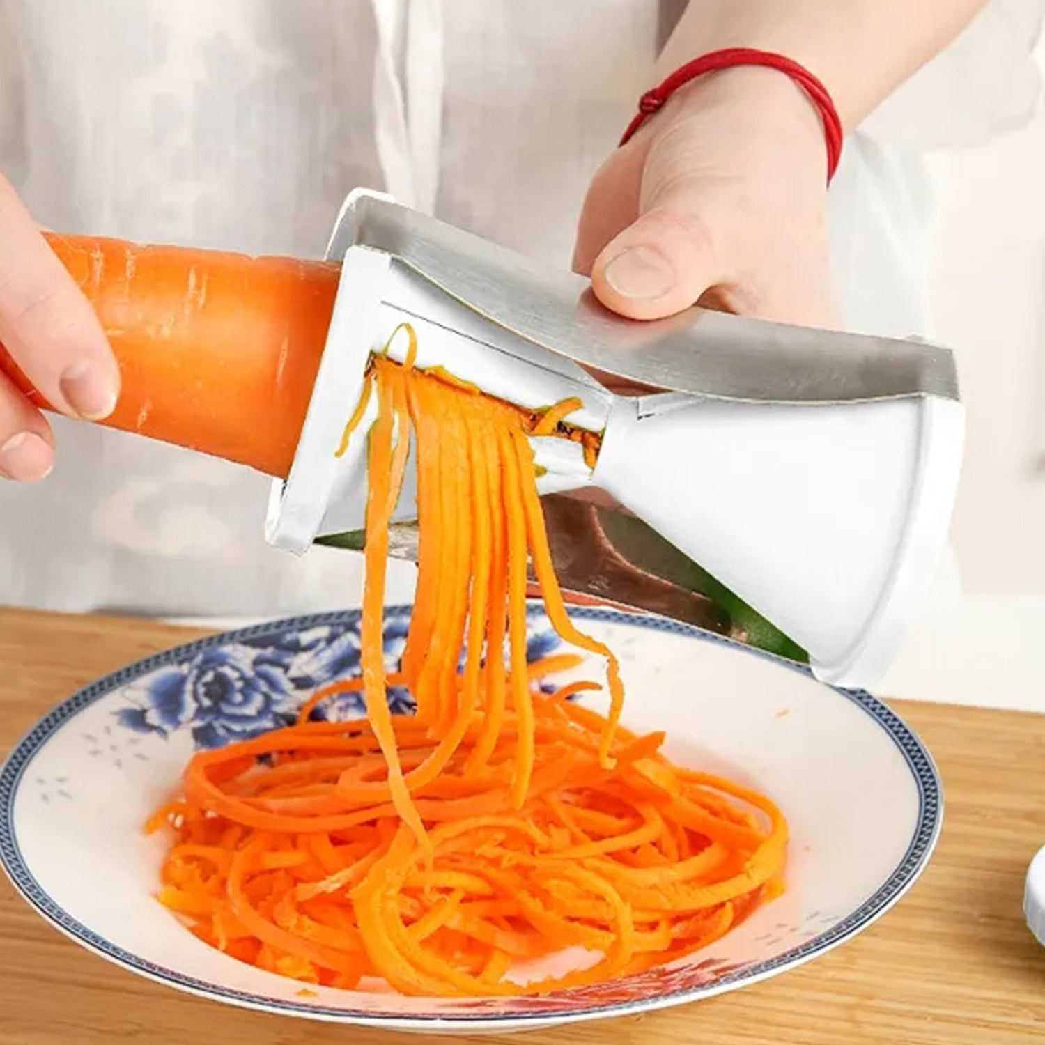 Portable Stainless Steel Handheld Spiralizer & Vegetable Slicer - Shivani Jaswal Portable Stainless Steel Handheld Spiralizer & Vegetable Slicer
