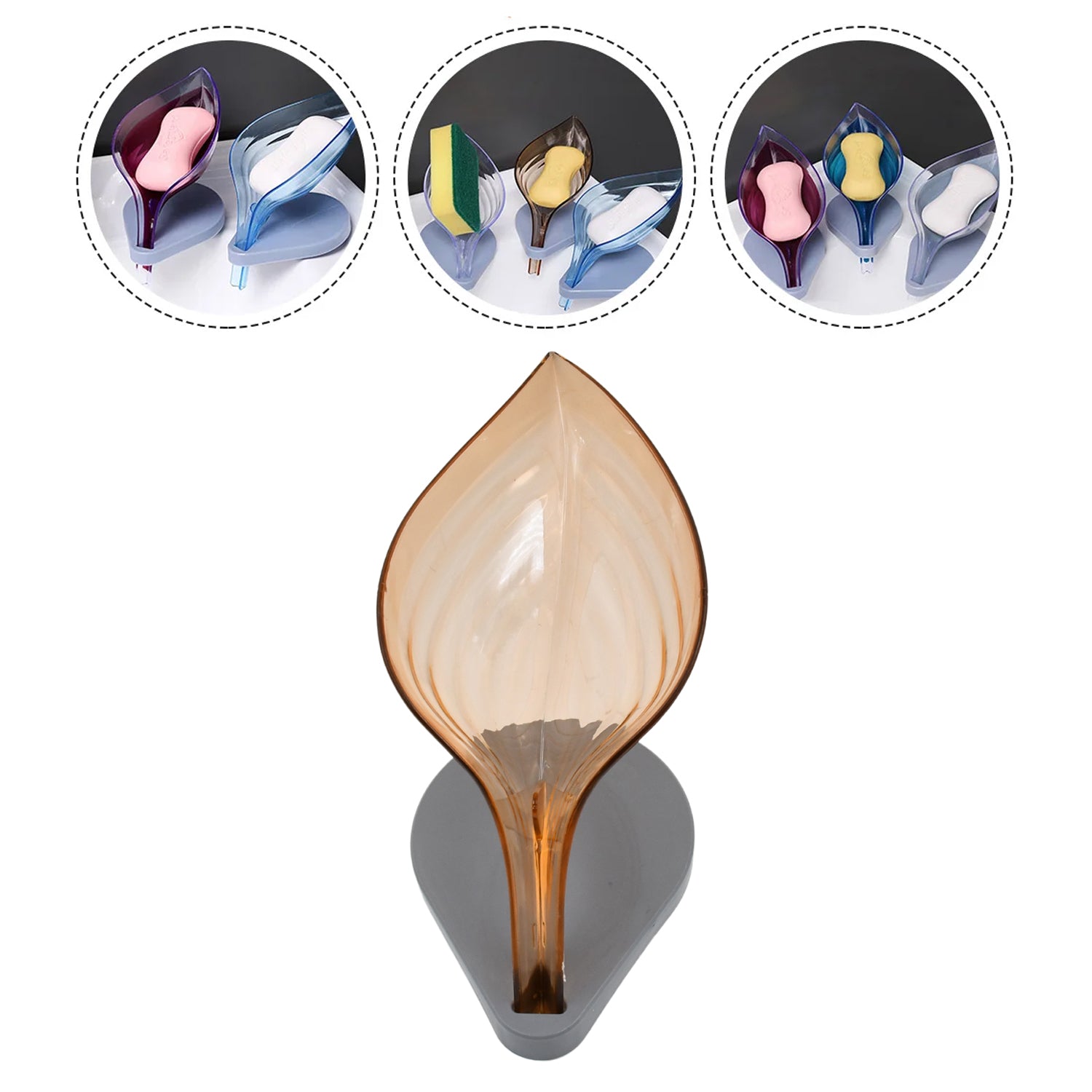 Plastic Leaf Shape Soap Box, Soap Holder (1 Pc / With Color Box) - Shivani Jaswal Plastic Leaf Shape Soap Box, Soap Holder (1 Pc / With Color Box)