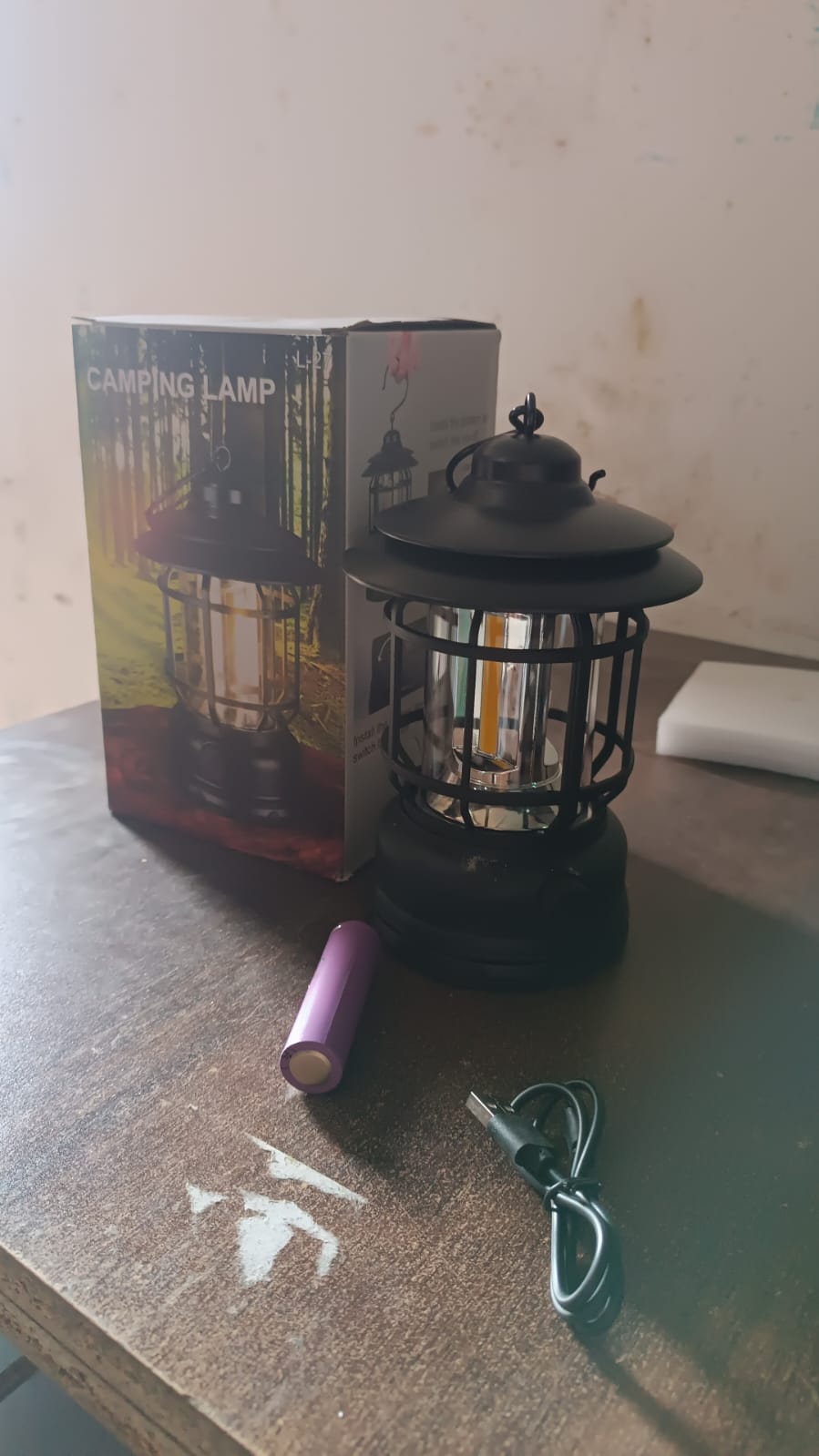 LED Camping Lante Light Retro Style Lighting Battery Type-c Rechargeable (1 Pc) - Shivani Jaswal LED Camping Lante Light Retro Style Lighting Battery Type-c Rechargeable (1 Pc)