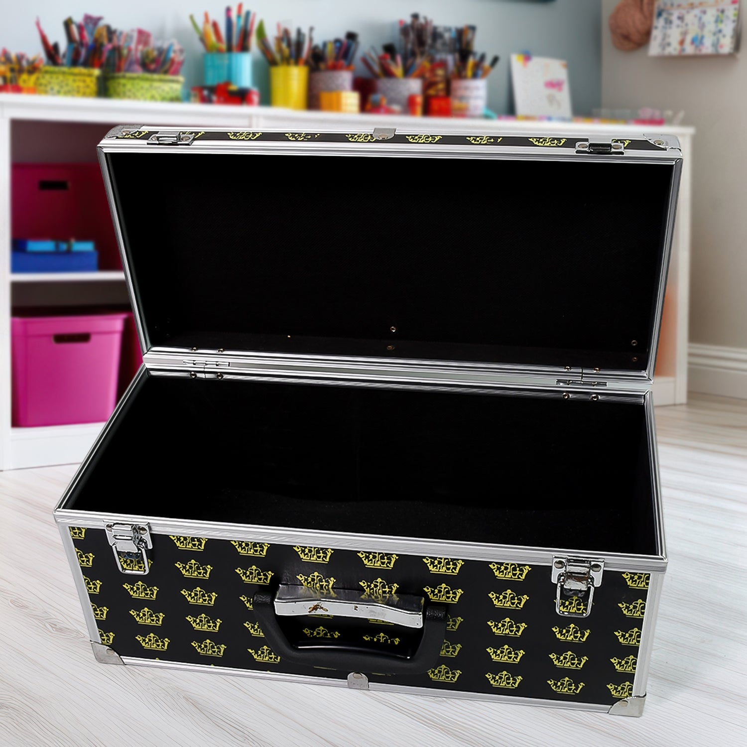 Wooden & Aluminium Multipurpose Portable Suitcase Travel Tool Box (38×17×18 Cm / 1 Pc) - Shivani Jaswal Wooden & Aluminium Multipurpose Portable Suitcase Travel Tool Box (38×17×18 Cm / 1 Pc)
