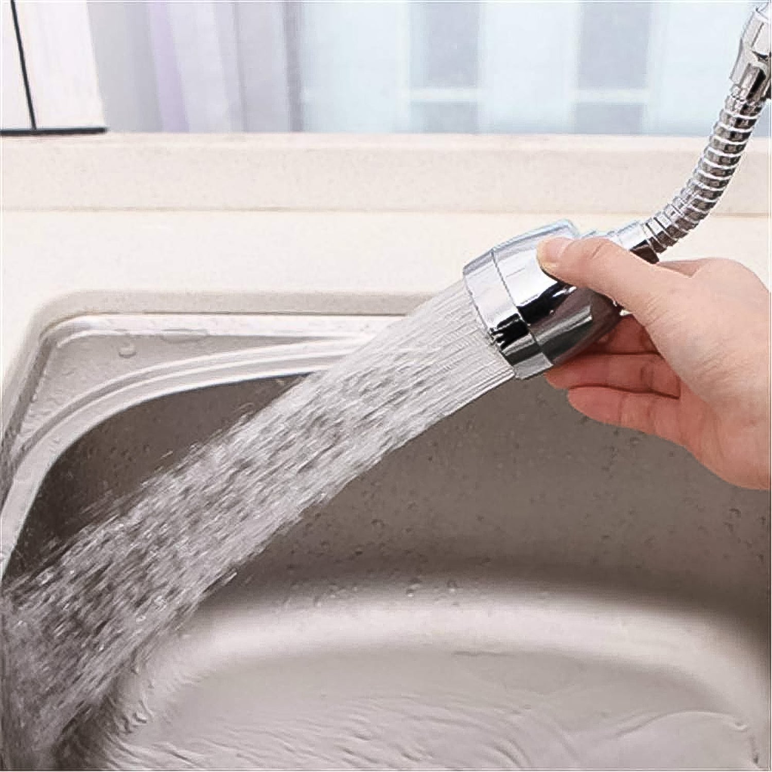 Stainless Steel Water Faucet Sprayer Head (1 Pc / 7 Inch) - Shivani Jaswal Stainless Steel Water Faucet Sprayer Head (1 Pc / 7 Inch)