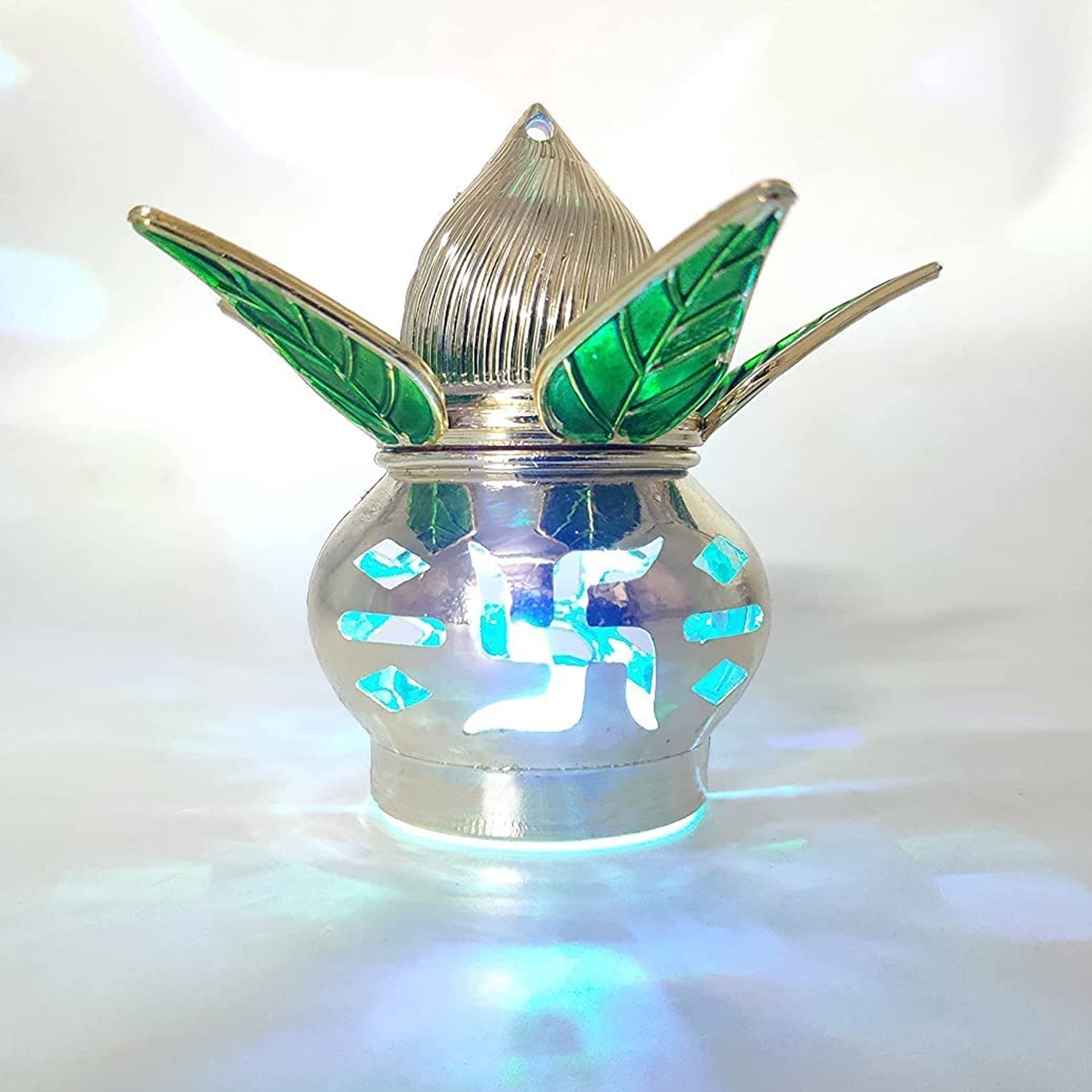 Gold Plated Eco Friendly LED Kalash for Pooja Mandir (1 pc / Multicolor LED) - Shivani Jaswal Gold Plated Eco Friendly LED Kalash for Pooja Mandir (1 pc / Multicolor LED)