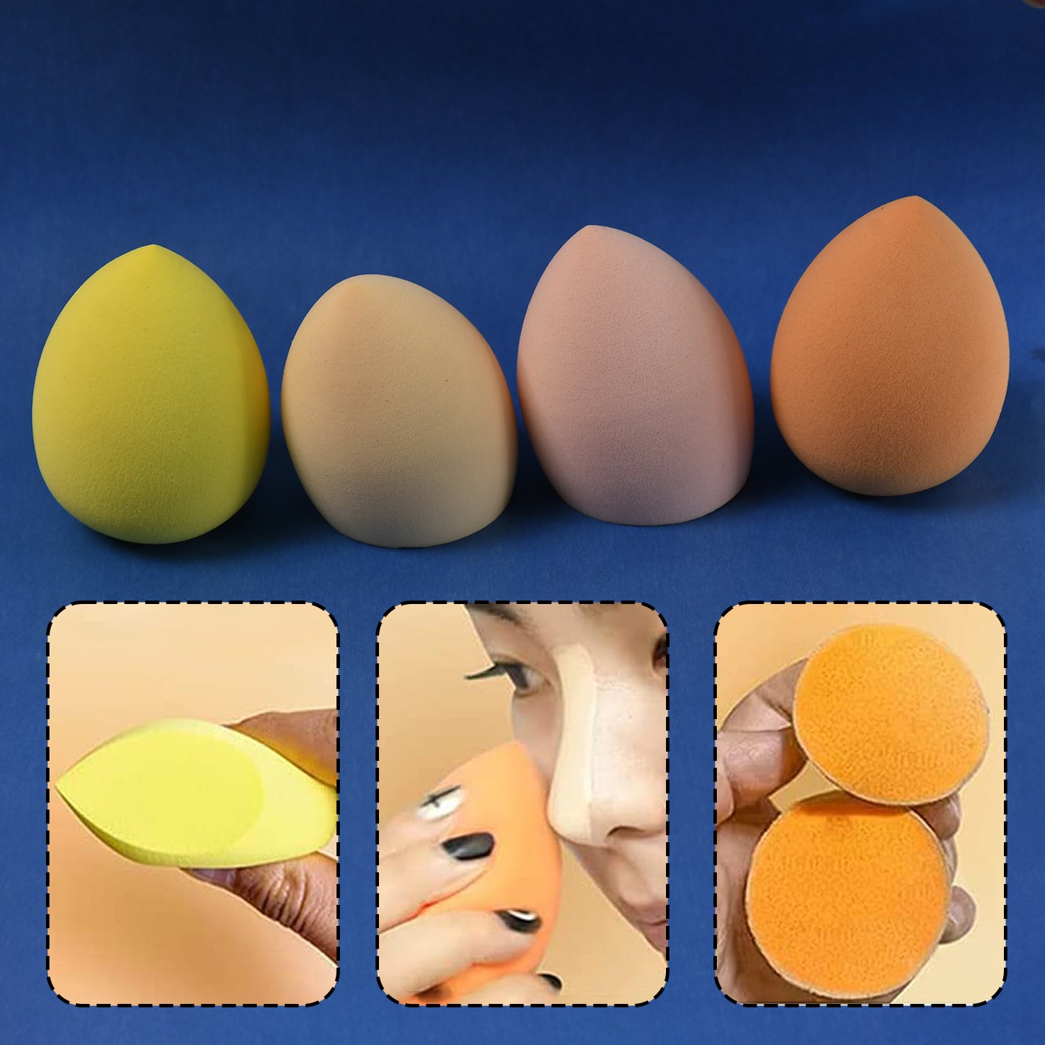 Makeup Sponges Set, Perfect for Liquid, Cream, and Powder (4 Pcs Set With Case) - Shivani Jaswal Makeup Sponges Set, Perfect for Liquid, Cream, and Powder (4 Pcs Set With Case)