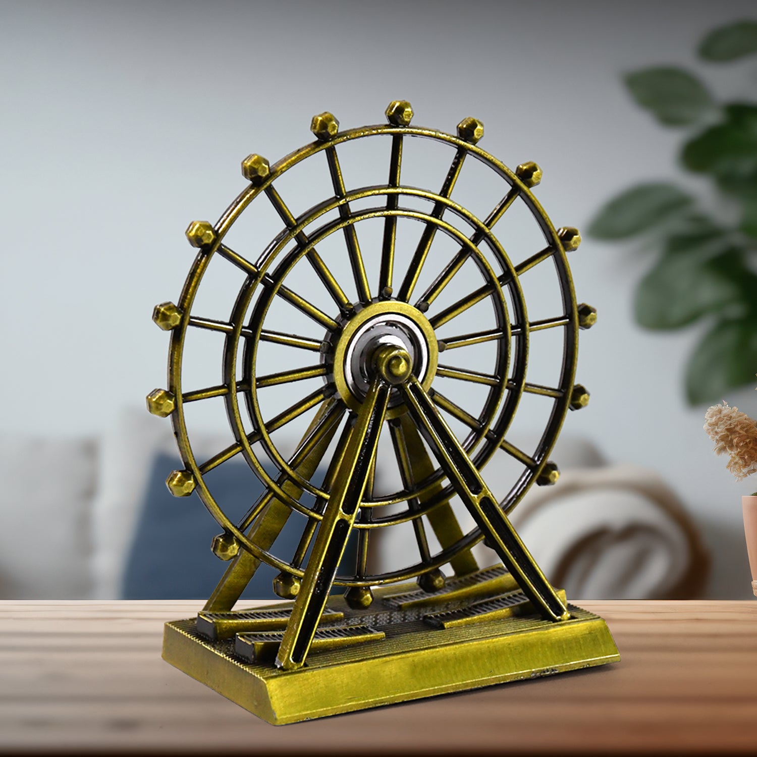 Metal Desktop Table Decoration Cabinet Wheel Tower (1 Pc) - Shivani Jaswal Metal Desktop Table Decoration Cabinet Wheel Tower (1 Pc)