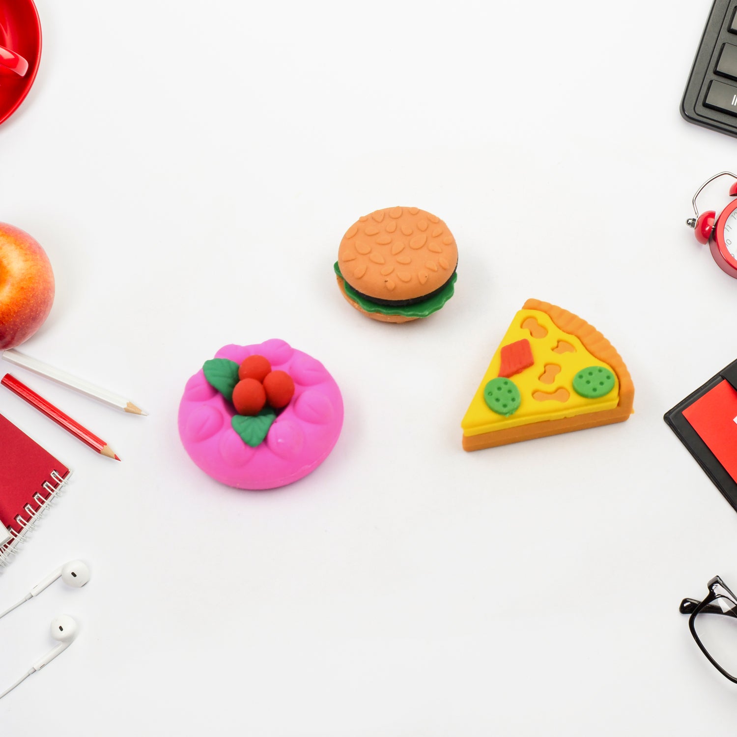 3D Food-Shaped Colorful Eraser Set – Cute Novelty Mini Erasers for Kids (5 Pc Set) - Shivani Jaswal 3D Food-Shaped Colorful Eraser Set – Cute Novelty Mini Erasers for Kids (5 Pc Set)
