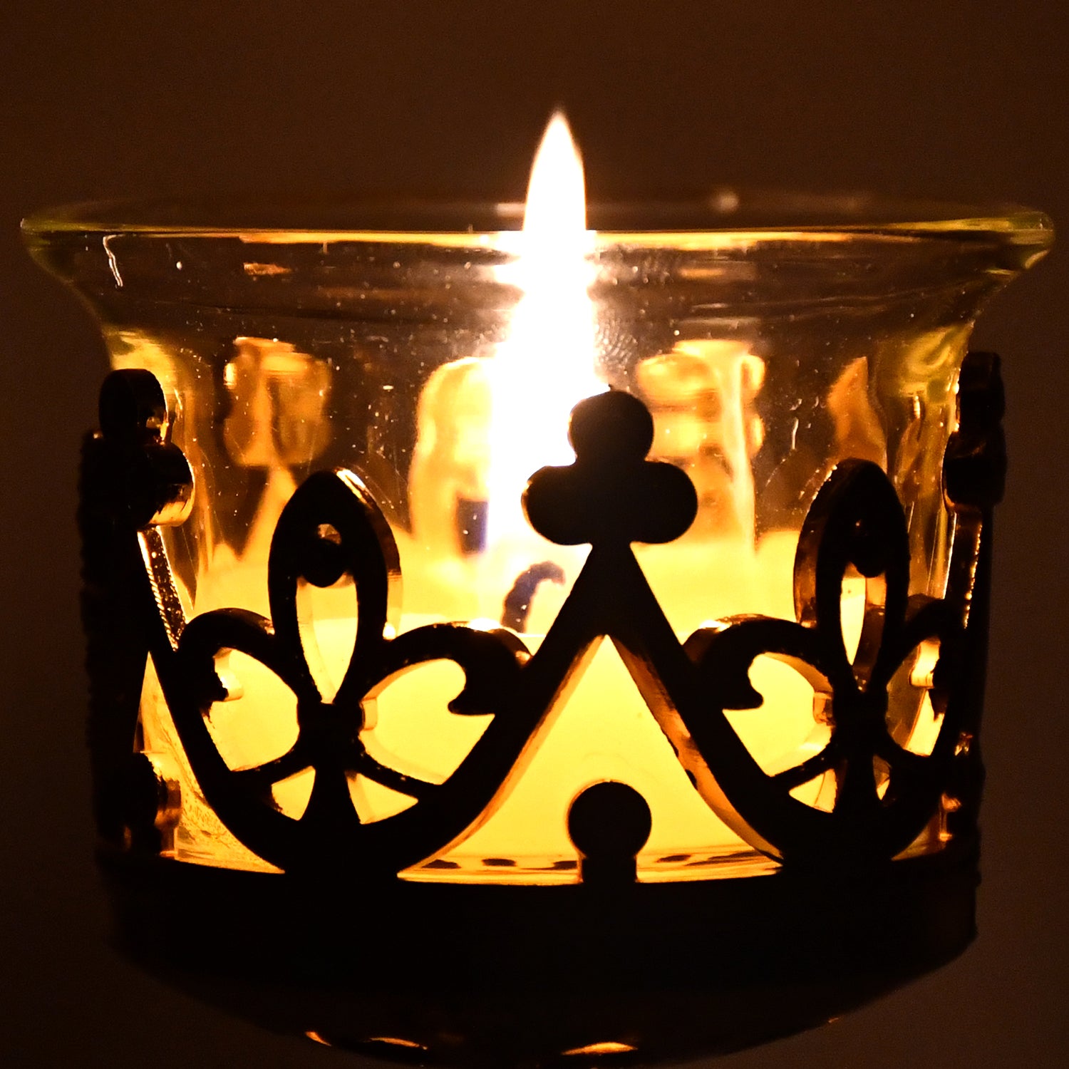 Flower Diwali Candle Holder with Plastic Stand (1 Set) - Shivani Jaswal Flower Diwali Candle Holder with Plastic Stand (1 Set)