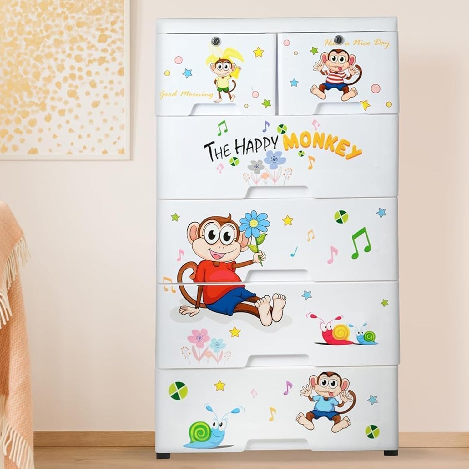 Kid's Plastic Chest of 6 Drawers, Multi-Purpose Storage Organizer/Wardrobe for Kids - Shivani Jaswal Kid's Plastic Chest of 6 Drawers, Multi-Purpose Storage Organizer/Wardrobe for Kids