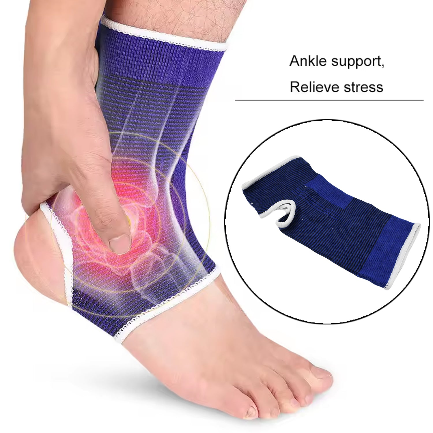 Ankle Support Brace Cap Wrap Pad (1 Pair / With Card Packing) - Shivani Jaswal Ankle Support Brace Cap Wrap Pad (1 Pair / With Card Packing)