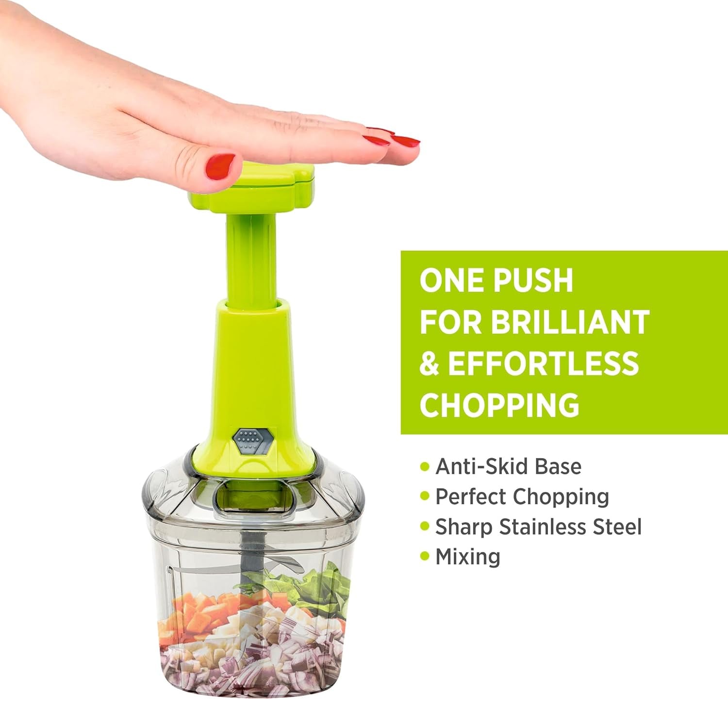2in1 Press Vegetable Choppers for Kitchen (1100 ML) - Shivani Jaswal 2in1 Press Vegetable Choppers for Kitchen (1100 ML)
