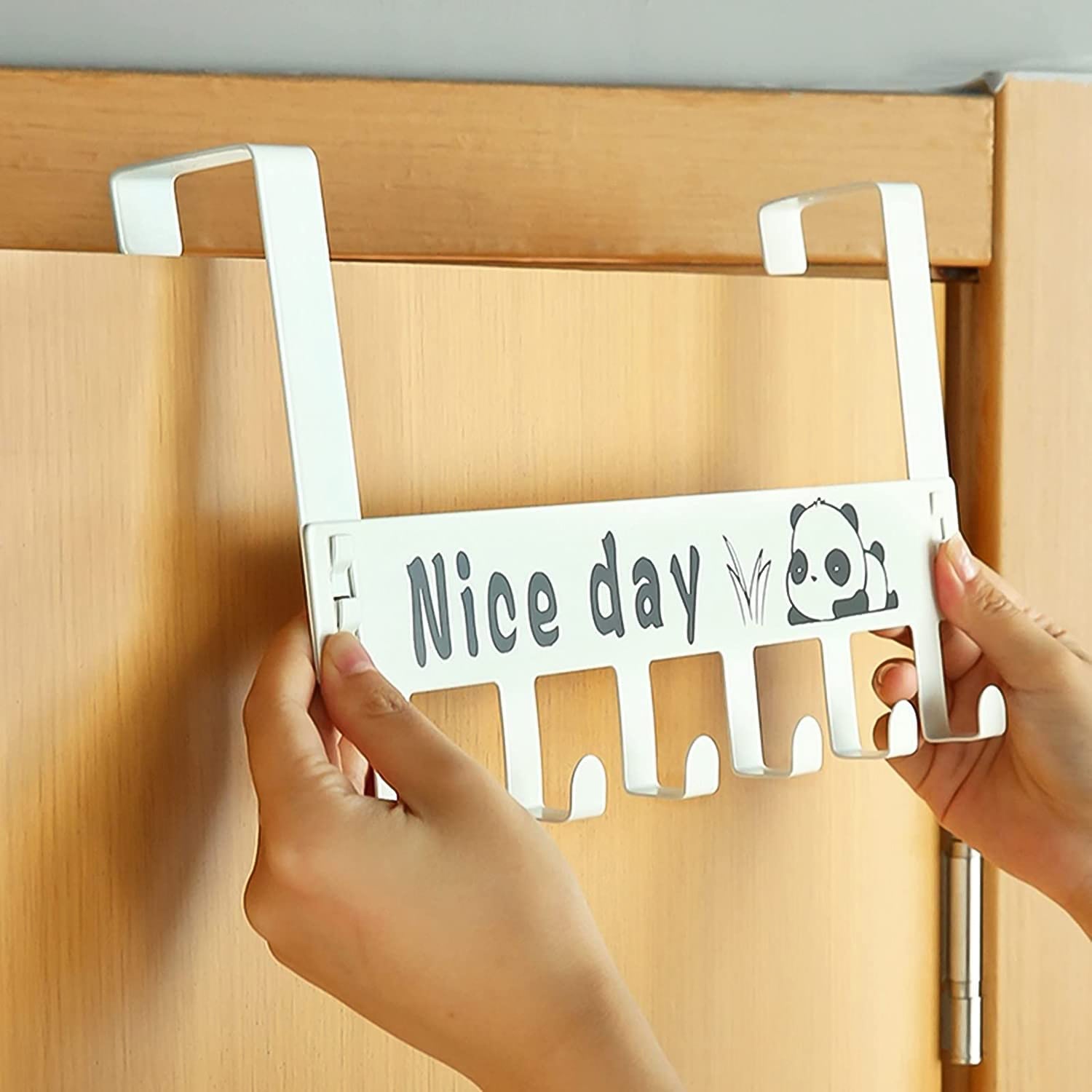 Heavy-Duty Carbon Steel Door Hook Hanger Rack (1 pc / 6 Hook / White) - Shivani Jaswal Heavy-Duty Carbon Steel Door Hook Hanger Rack (1 pc / 6 Hook / White)