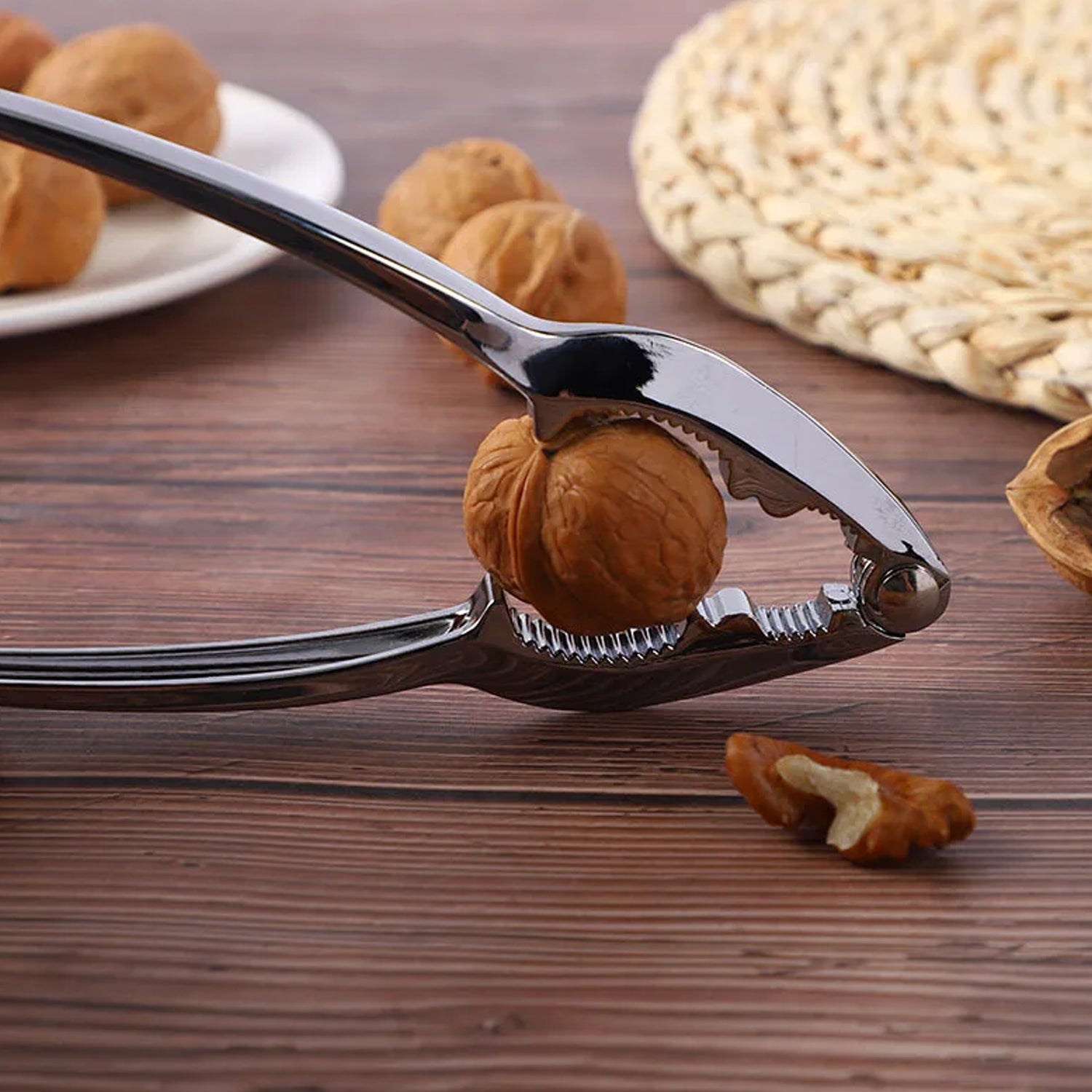 Luxury Stainless Walnut Cracker – Portable Nut Cutter & Pliers - Shivani Jaswal Luxury Stainless Walnut Cracker – Portable Nut Cutter & Pliers