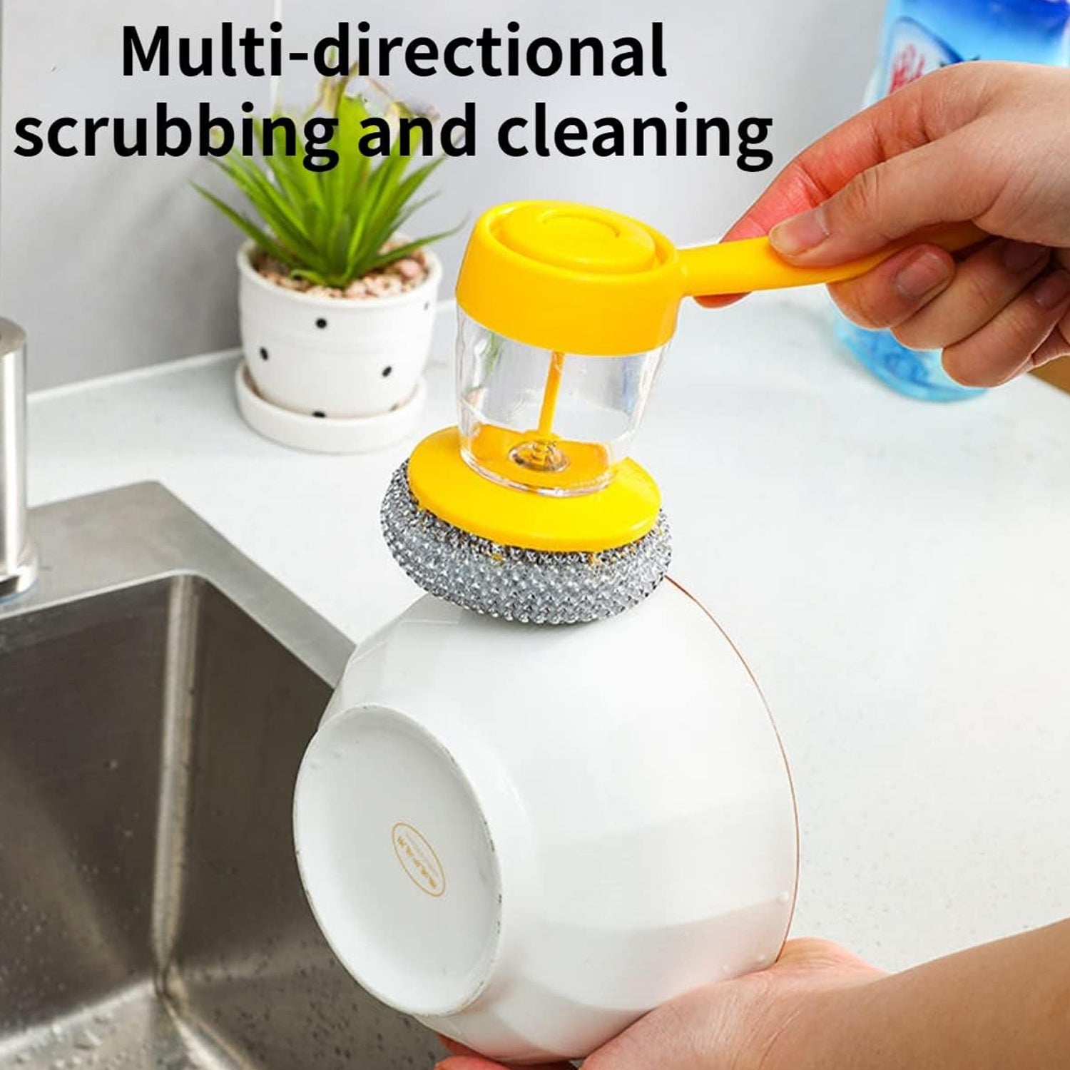 Handheld Soap Dispenser with Scrub (1 Set) - Shivani Jaswal Handheld Soap Dispenser with Scrub (1 Set)
