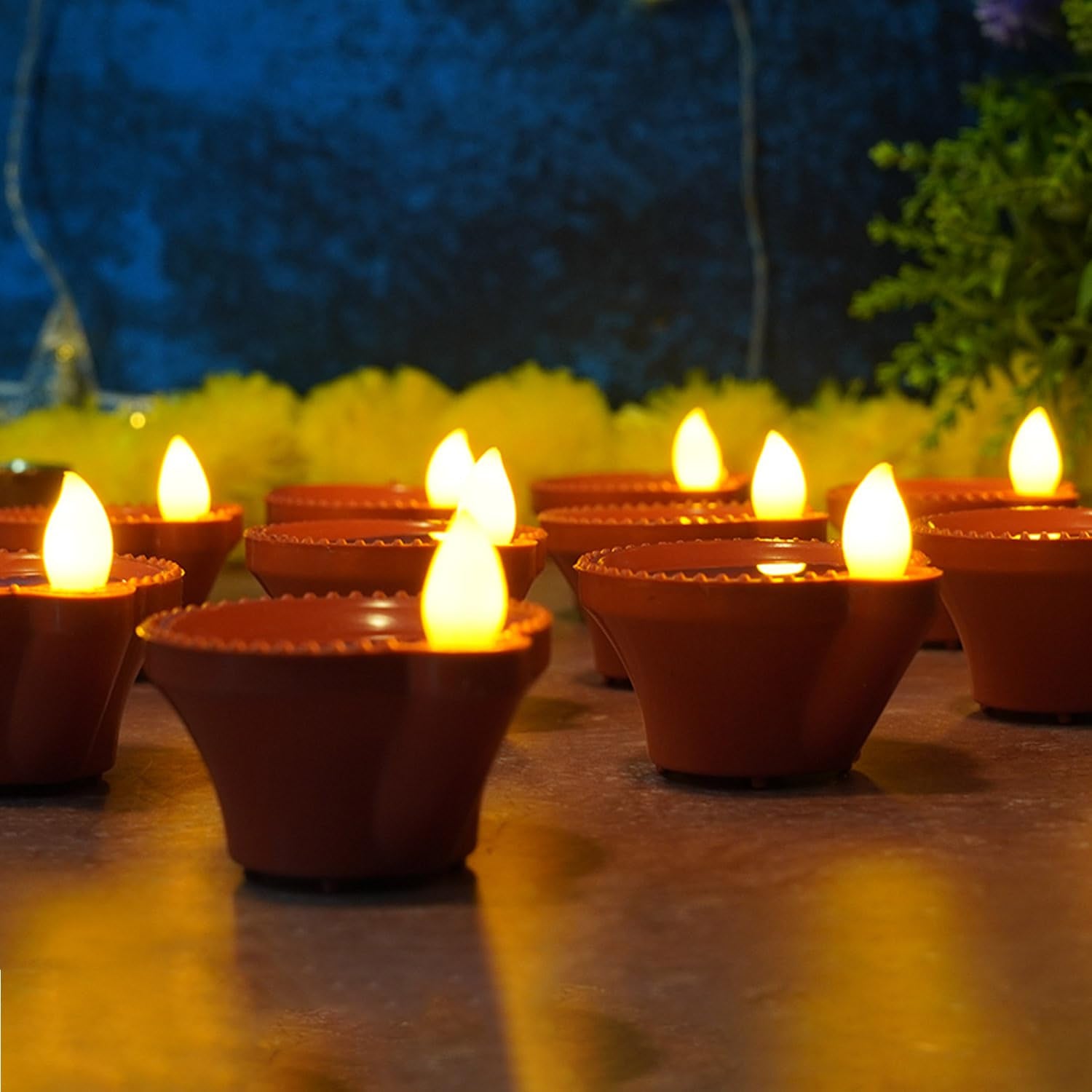 Water Sensor Diyas for Diwali Decoration (12 Pcs Set) - Shivani Jaswal Water Sensor Diyas for Diwali Decoration (12 Pcs Set)