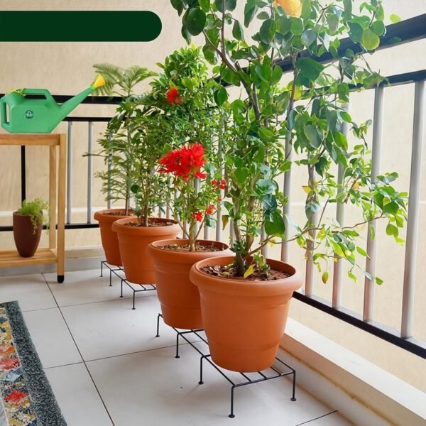 Metal Rectangle Flower plant stand for balcony (60Ã—20 Cm / 2 Pc Set)