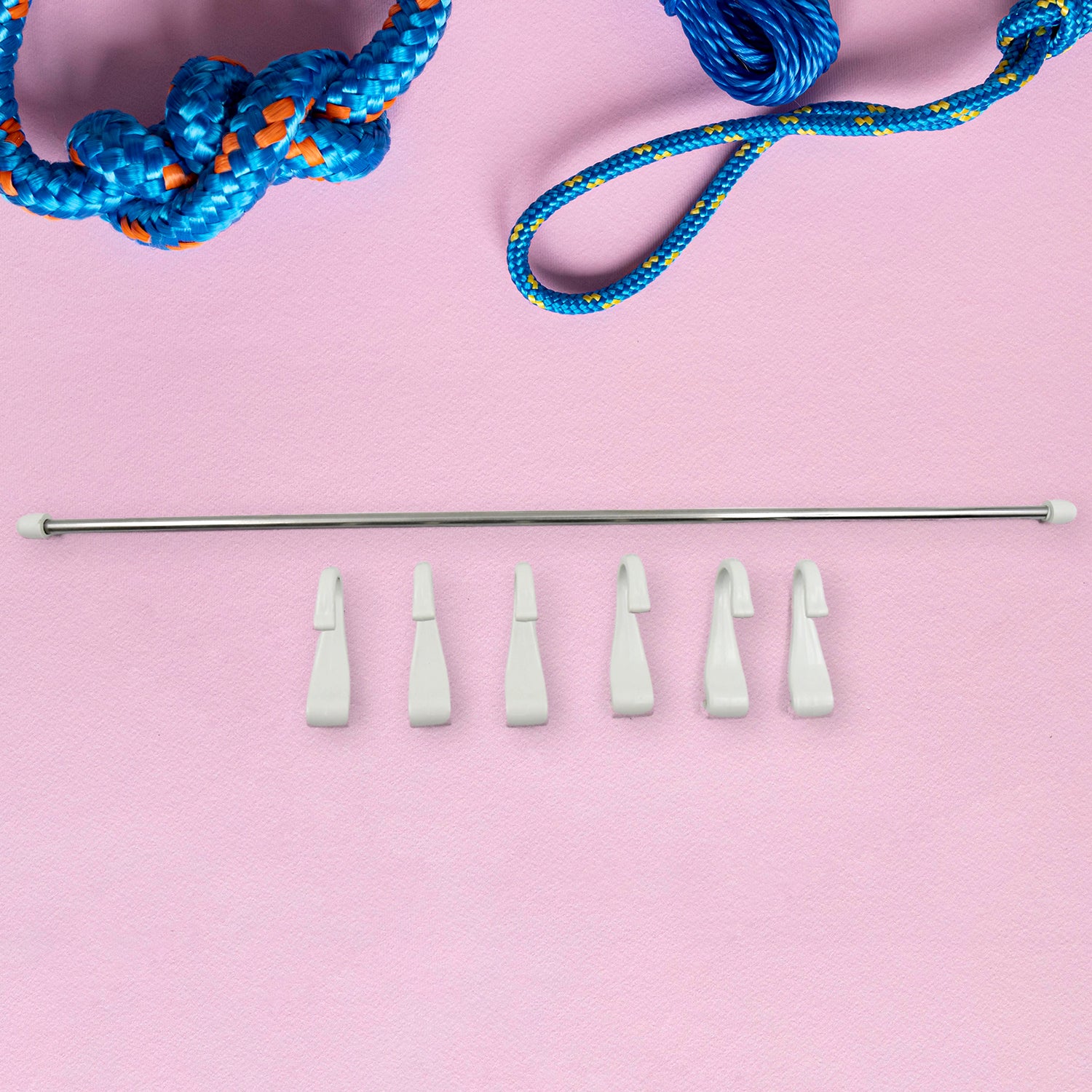 Stainless Steel Utensil Hanger Rail Nail Free Wall Mount with 2 Magic Stickers & 6 Plastic Hooks For Kitchen - Shivani Jaswal Stainless Steel Utensil Hanger Rail Nail Free Wall Mount with 2 Magic Stickers & 6 Plastic Hooks For Kitchen