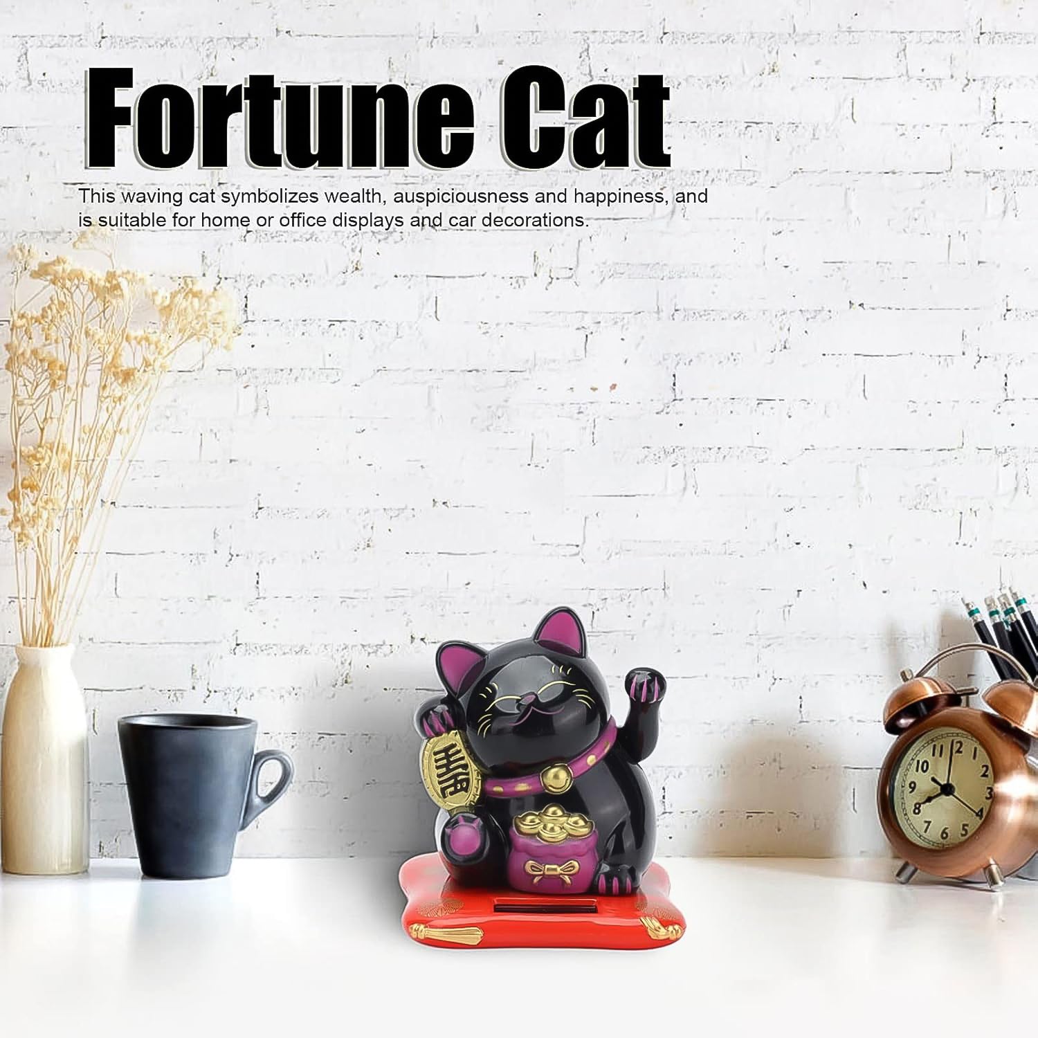 Solar Powered Happy Cat Beautiful with Arm Waves Wealth Cat (1 Pc / Mix Color) - Shivani Jaswal Solar Powered Happy Cat Beautiful with Arm Waves Wealth Cat (1 Pc / Mix Color)