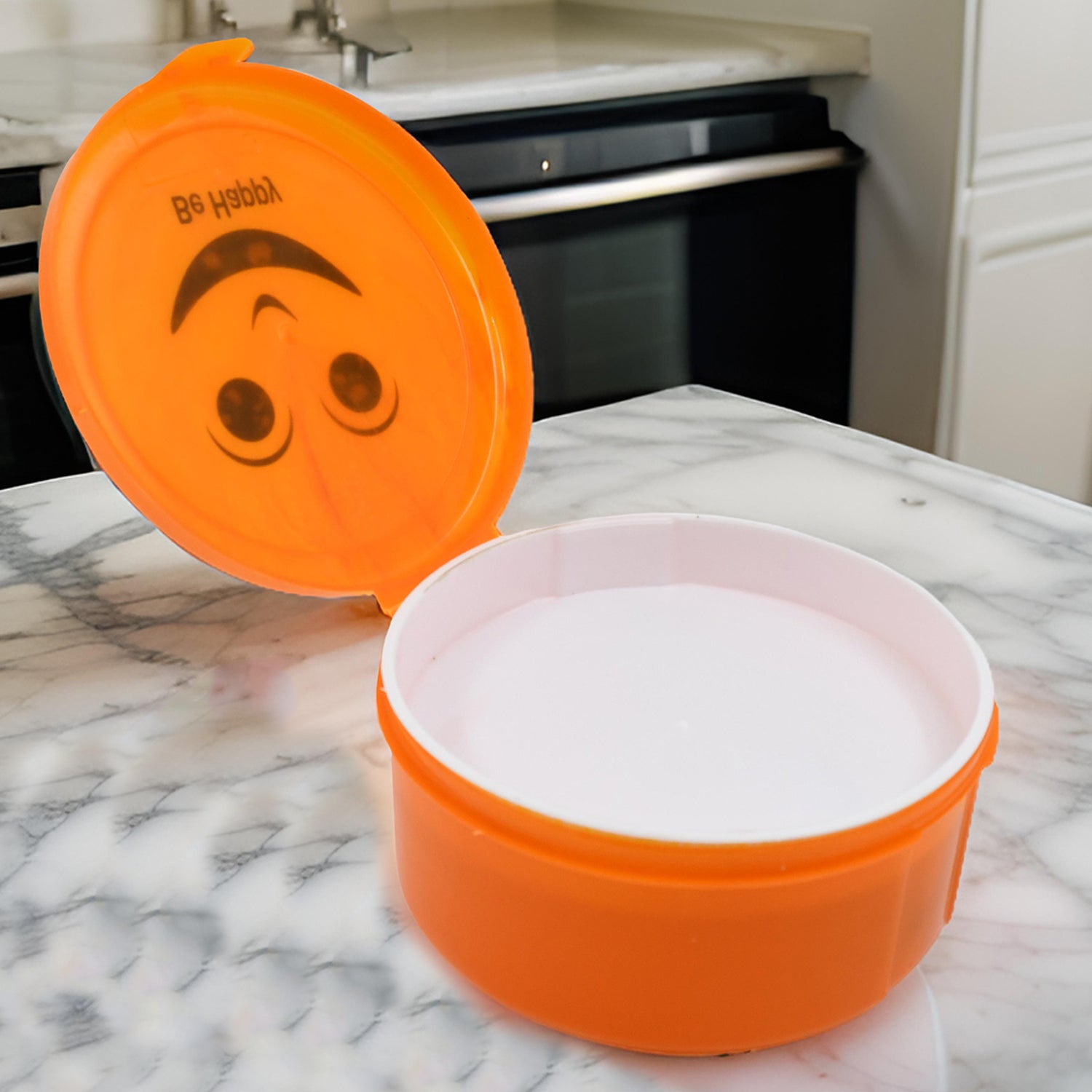Smily Plastic lunch box, Small Box With 2in1 Spoon pack of 1 - Shivani Jaswal Smily Plastic lunch box, Small Box With 2in1 Spoon pack of 1