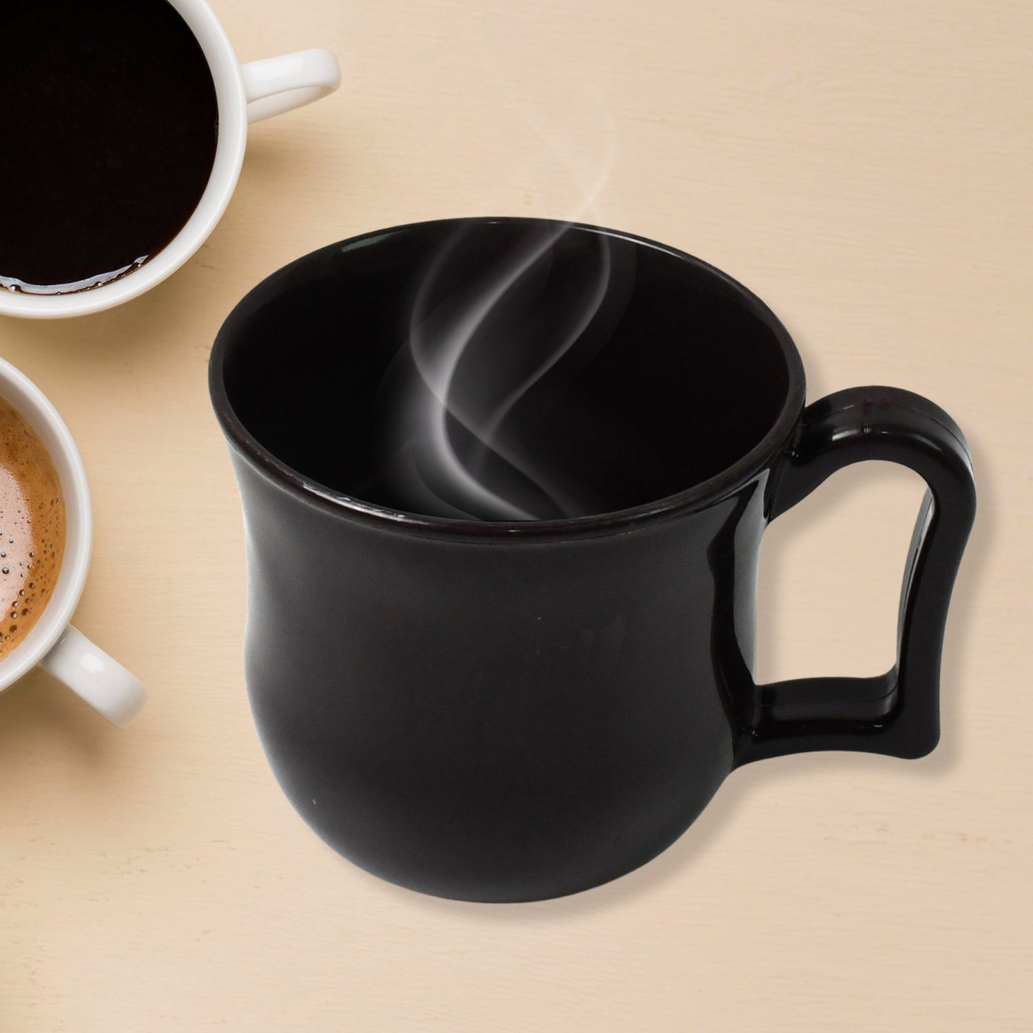 Premium Plastic Coffee / Tea Cups / Mug with Handle (1 Pc / With Color Box / Black) - Shivani Jaswal Premium Plastic Coffee / Tea Cups / Mug with Handle (1 Pc / With Color Box / Black)