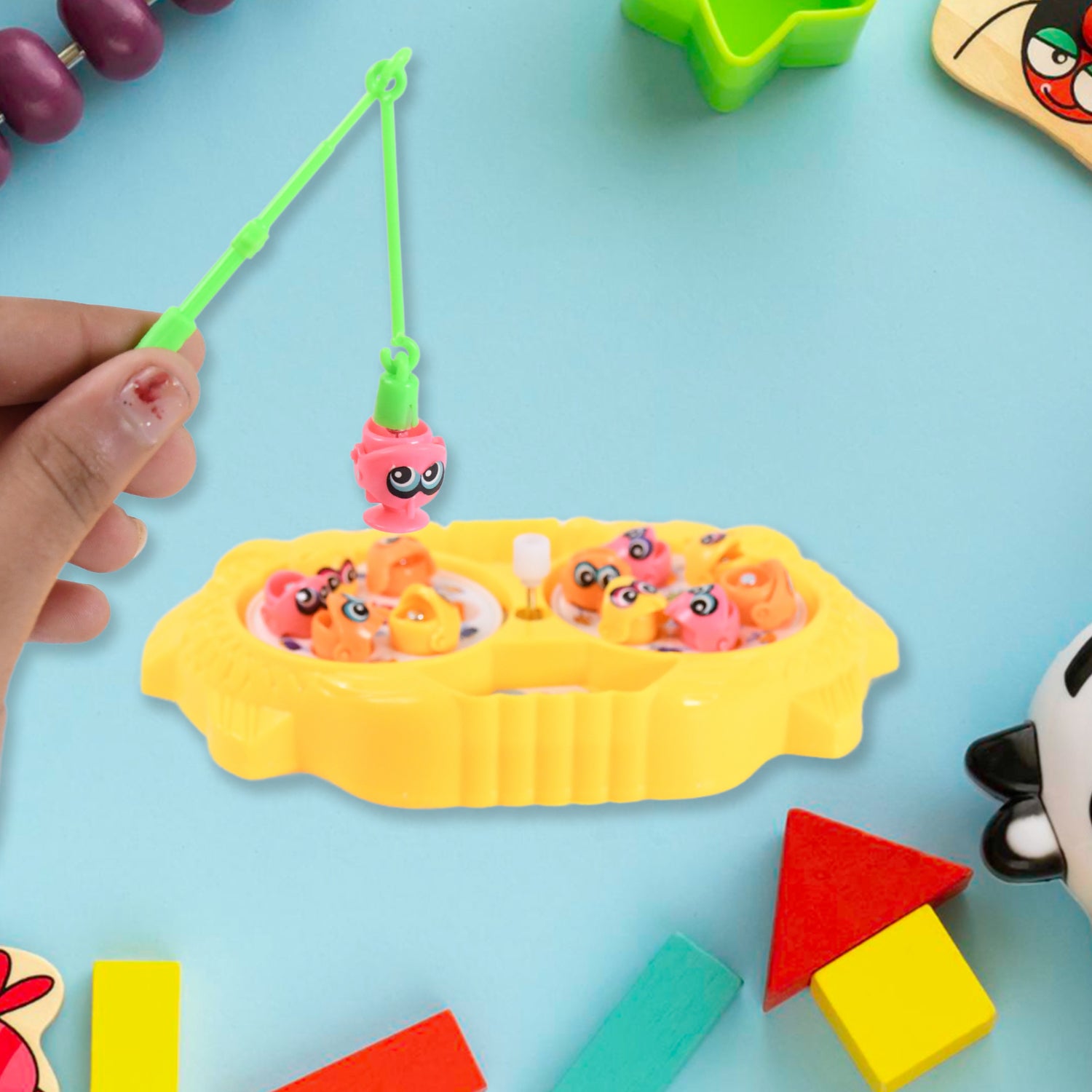Fishing Game for Kids, Include 12 Pieces Fishes and 2 Fishing Rod, (1 Set) - Shivani Jaswal Fishing Game for Kids, Include 12 Pieces Fishes and 2 Fishing Rod, (1 Set)