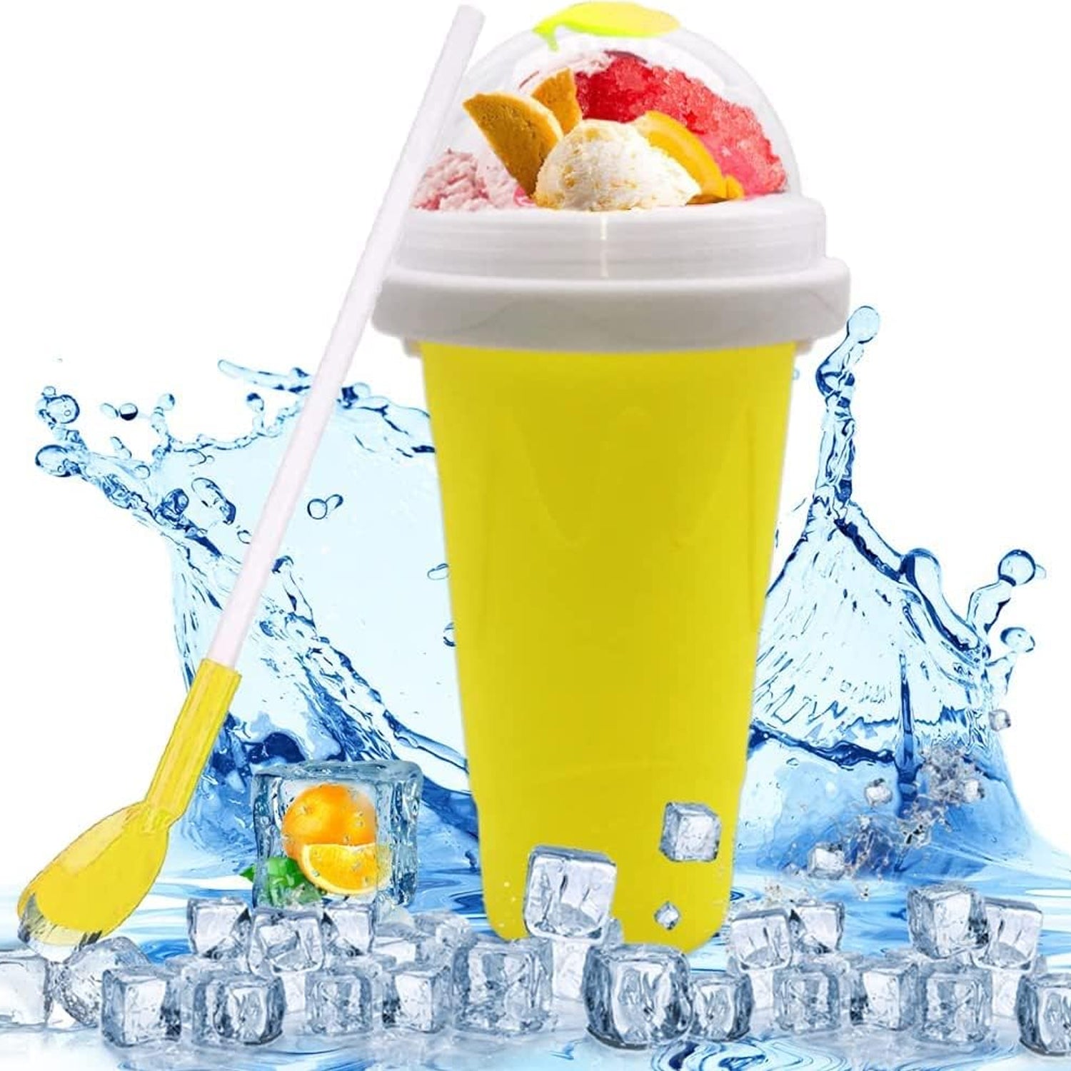 Smoothies Maker Cup, Magic Quick Frozen Smoothies Cup Cooling Cup Double Layer Squeeze Cup Slushy Maker (1 Pc) - Shivani Jaswal Smoothies Maker Cup, Magic Quick Frozen Smoothies Cup Cooling Cup Double Layer Squeeze Cup Slushy Maker (1 Pc)