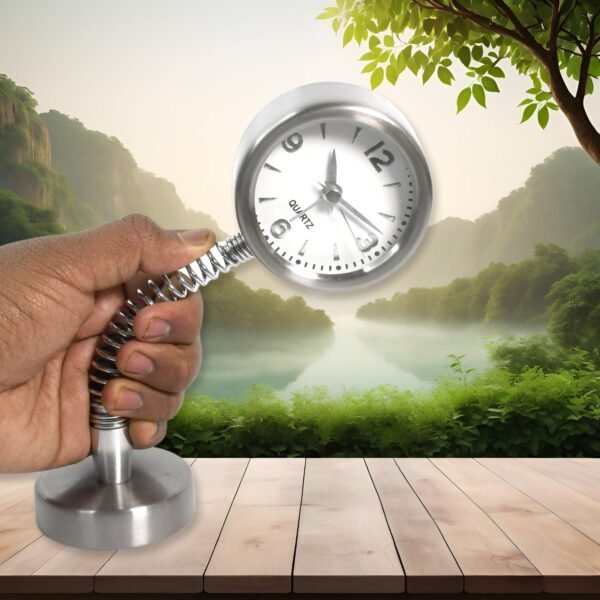 Alarm Clock on a Spring Extra Large, Silver Dial (1 Pc)