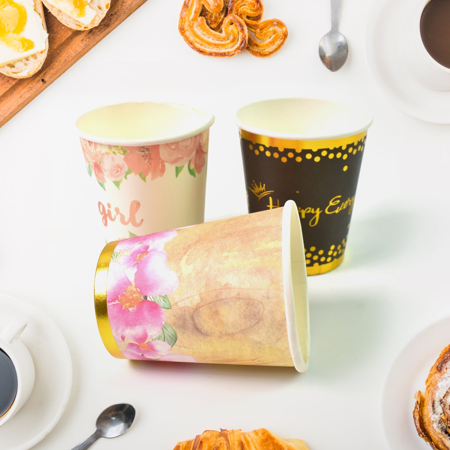 Disposable Paper Cups, Disposable Tea, Coffee Cups (3 Pcs Set / Mix Color) - Shivani Jaswal Disposable Paper Cups, Disposable Tea, Coffee Cups (3 Pcs Set / Mix Color)