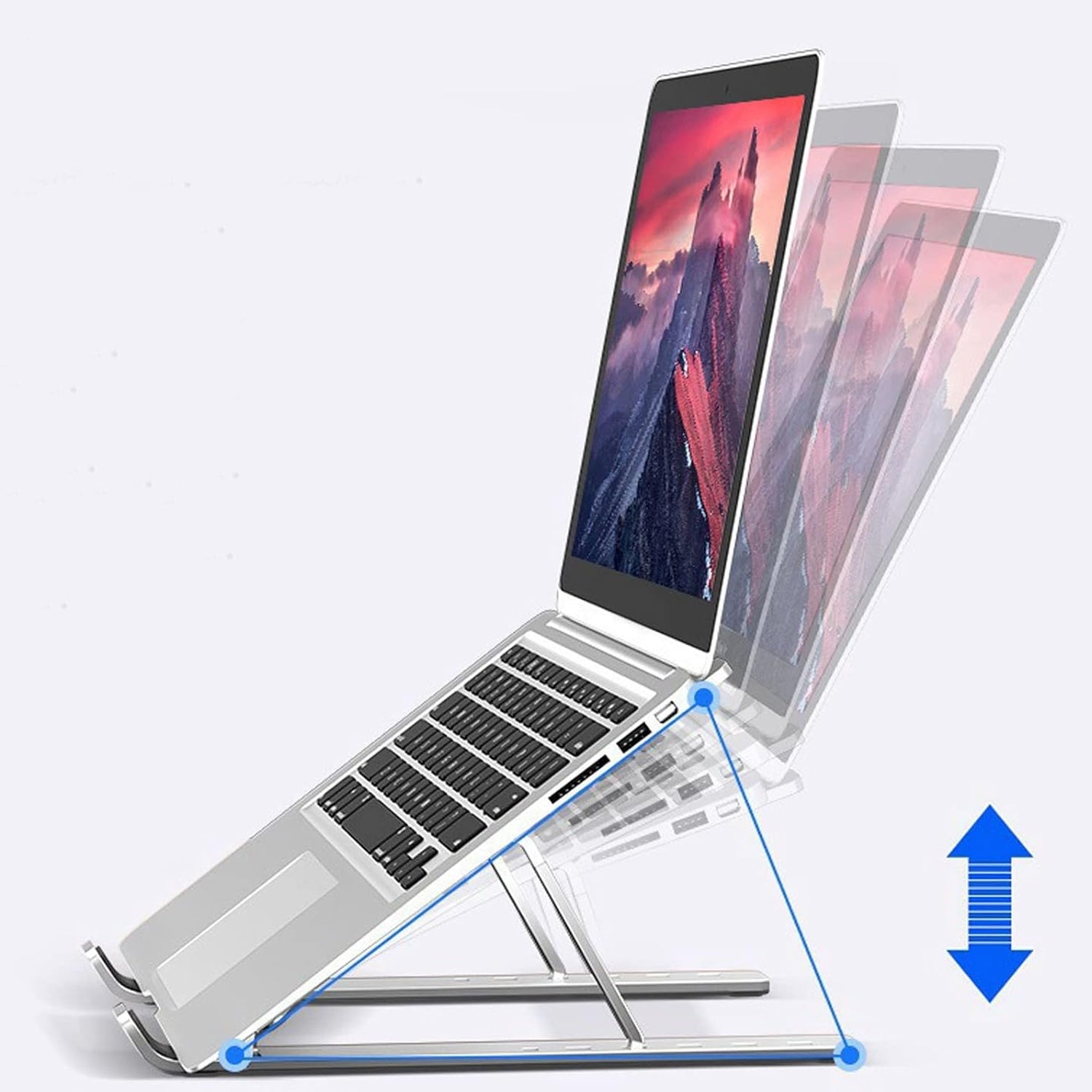 Metal Portable Laptop Stand, with 7 Adjustable Angles (1 Pc) - Shivani Jaswal Metal Portable Laptop Stand, with 7 Adjustable Angles (1 Pc)