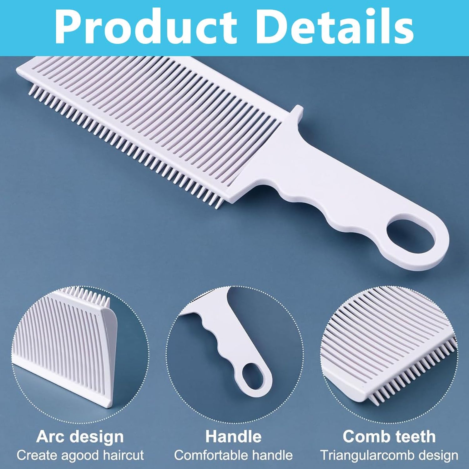 Ergonomic Flat Top Fading Clipper Comb Hair Care Styling | Brushes & Combs (1 Pc), Hair accessories - Shivani Jaswal Ergonomic Flat Top Fading Clipper Comb Hair Care Styling | Brushes & Combs (1 Pc), Hair accessories