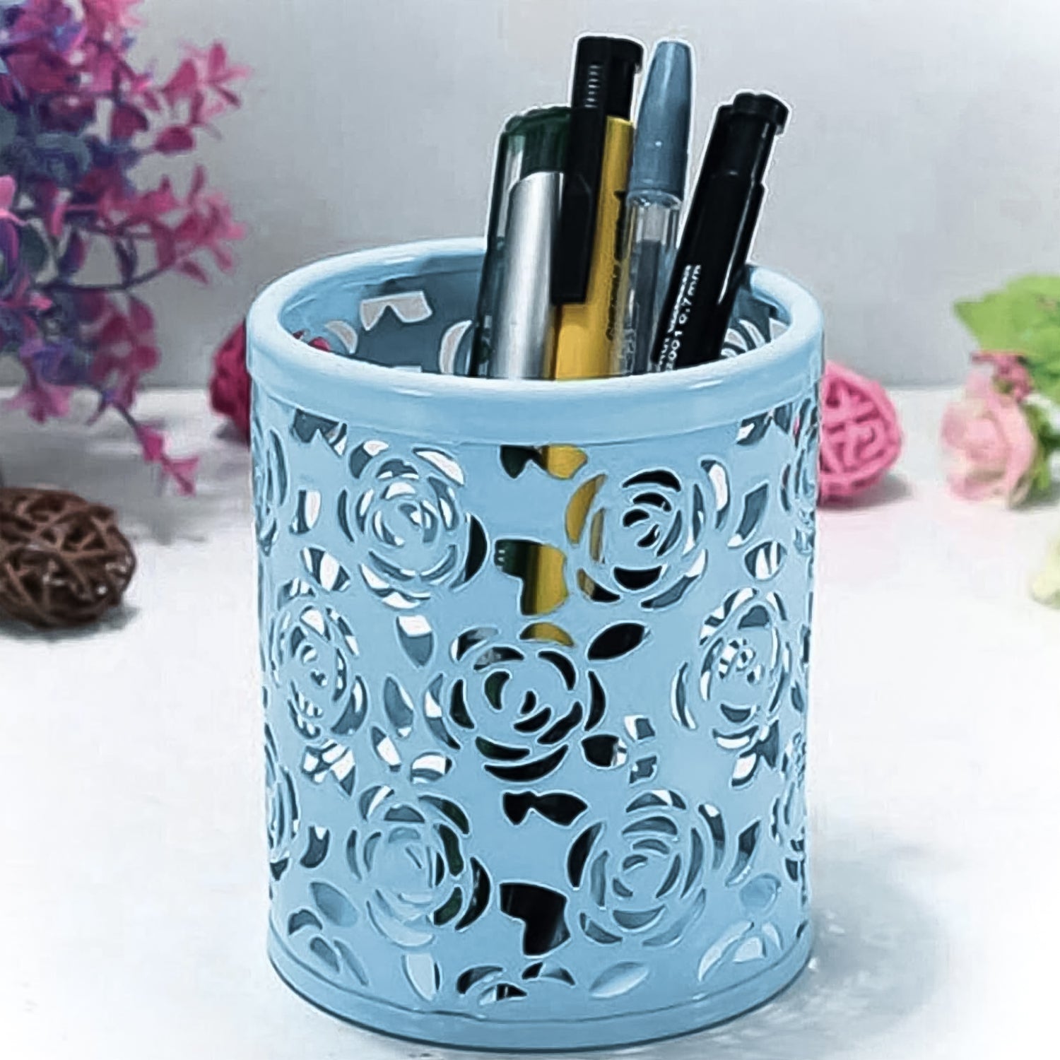 Pen holder Office Desk Metal Mesh Pen Stand (1 Pc) - Shivani Jaswal Pen holder Office Desk Metal Mesh Pen Stand (1 Pc)