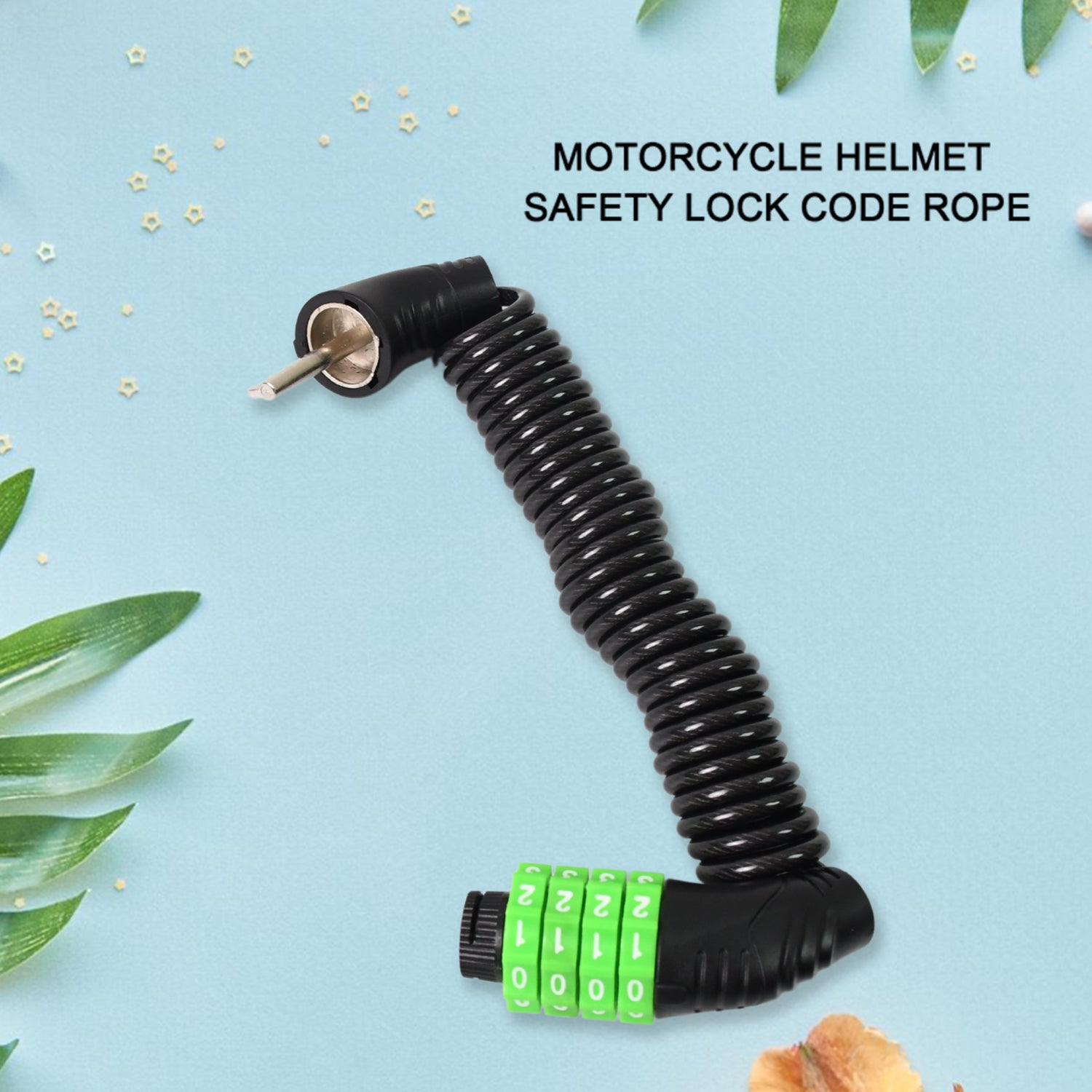 Spiral Cable Lock | 4-Digit Combination Code | Bicycle Security Lock (1 Pc) - Shivani Jaswal Spiral Cable Lock | 4-Digit Combination Code | Bicycle Security Lock (1 Pc)