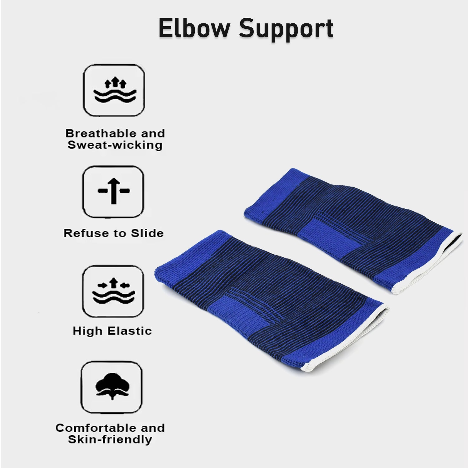 Adjustable Elbow Strap Compression Sleeves Supporter (1 Pair / With Color Box) - Shivani Jaswal Adjustable Elbow Strap Compression Sleeves Supporter (1 Pair / With Color Box)