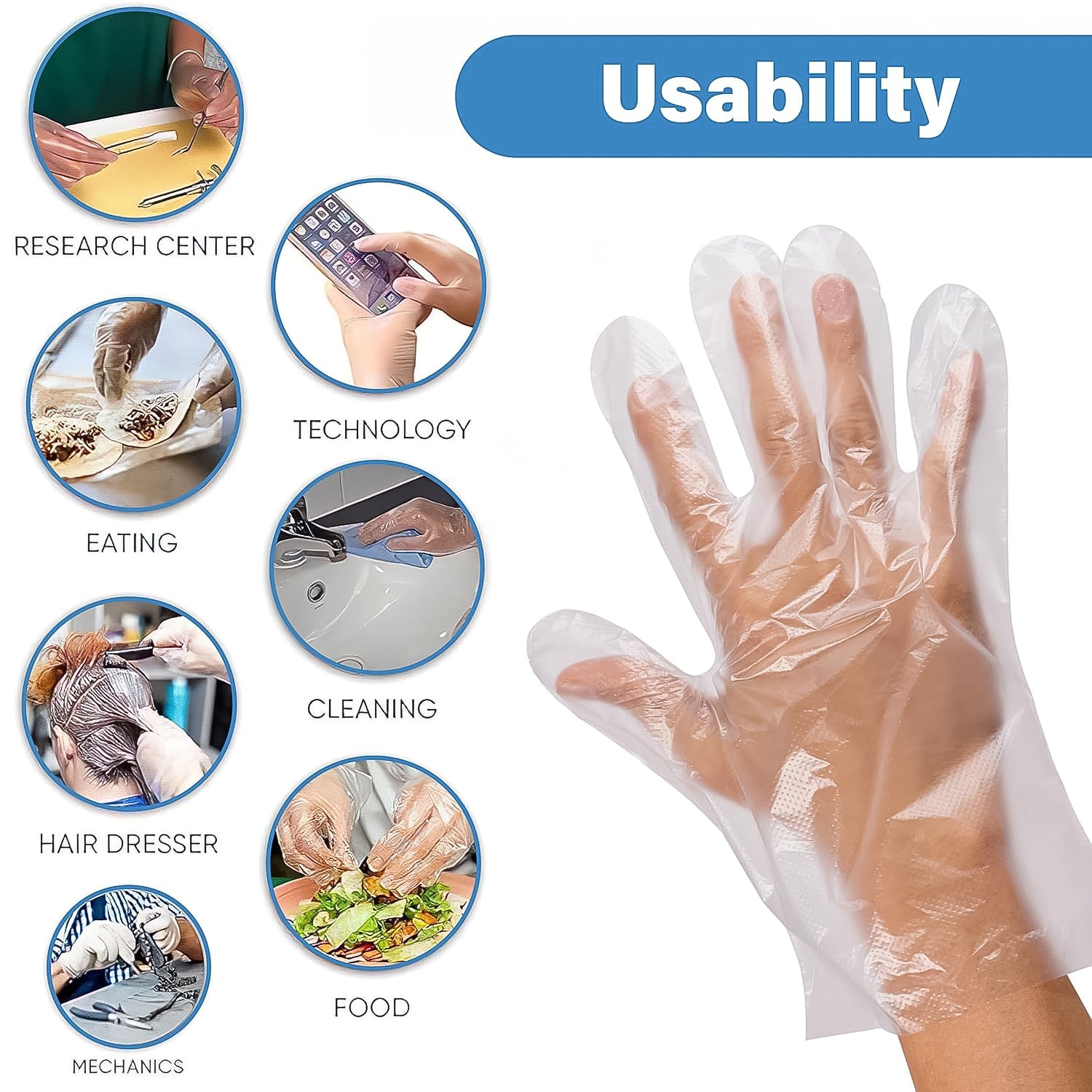 Eco-Friendly Kitchen Hand Gloves, Disposal hand gloves, Free size (100 Pc) - Shivani Jaswal Eco-Friendly Kitchen Hand Gloves, Disposal hand gloves, Free size (100 Pc)
