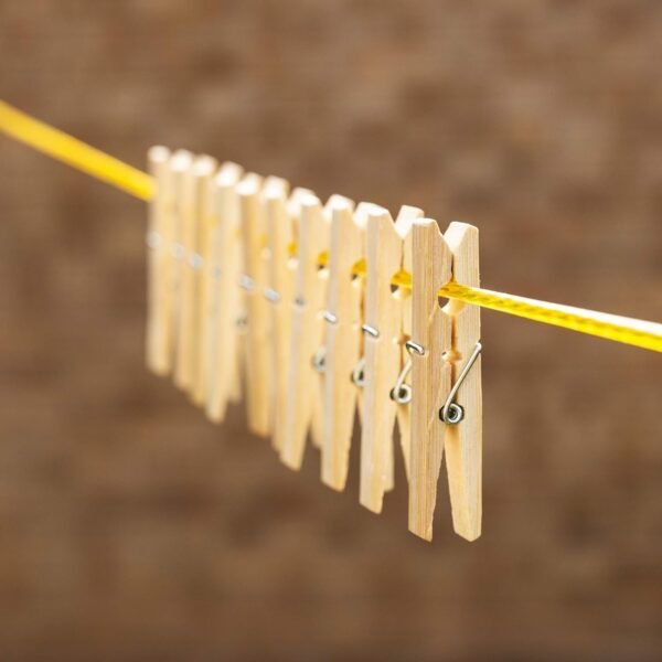 Heavy Duty Bamboo Wooden Cloth Clips / Pegs (20 Pcs Set)