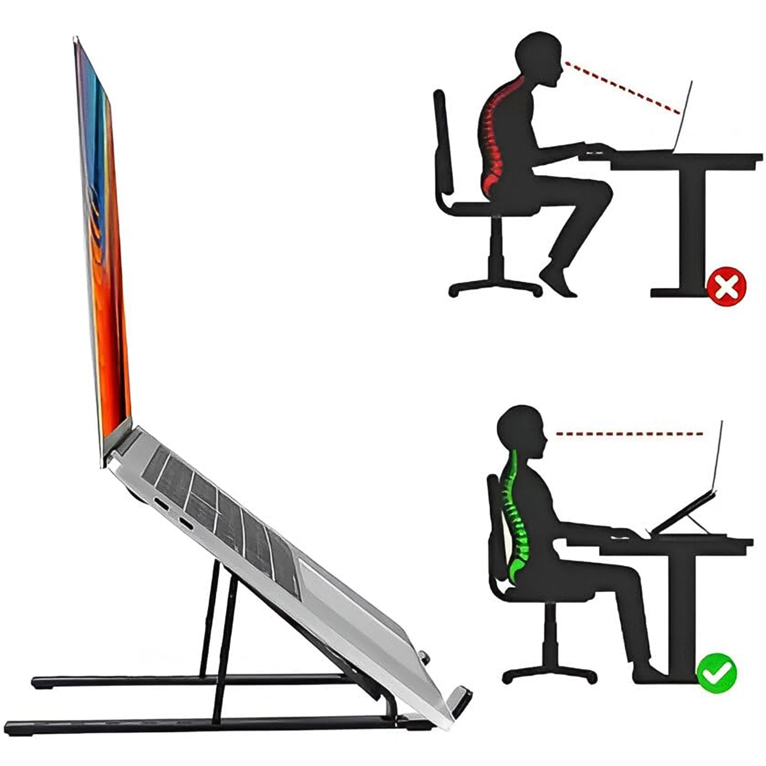 Home Foldable Height Adjustable Laptop Stand (1 Pc) - Shivani Jaswal Home Foldable Height Adjustable Laptop Stand (1 Pc)